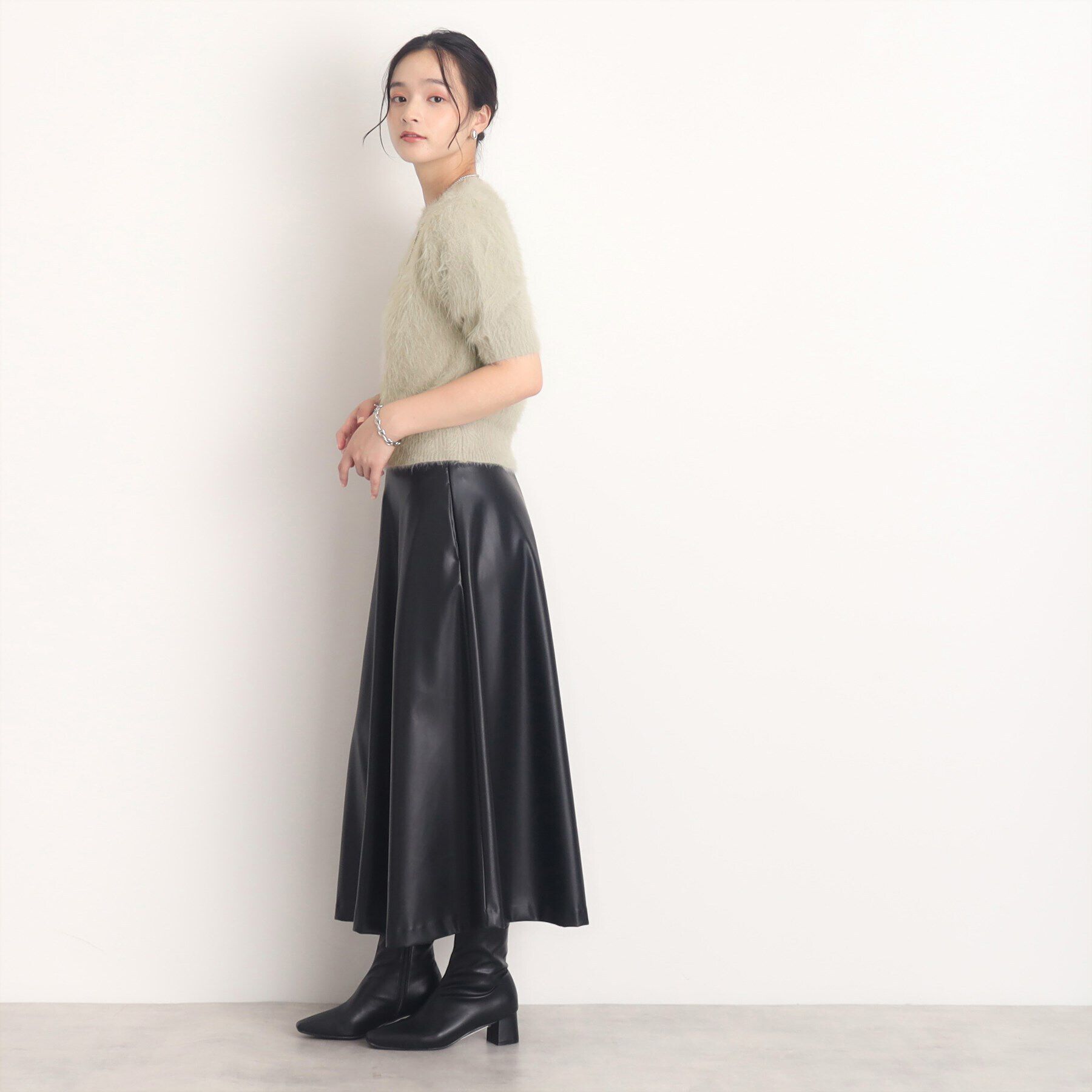 THE SHOP TK「【ヒルナンデス！で紹介】ふわふわフェザーニット /５分袖/腕周りカバー/洗える」|ニット・セーター|