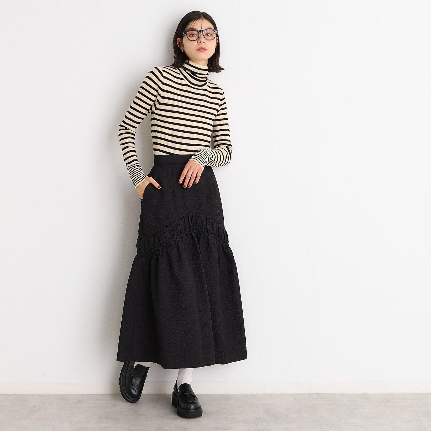 THE SHOP TK「ぽこぽこ切替スカート【洗濯機OK】」|スカート|