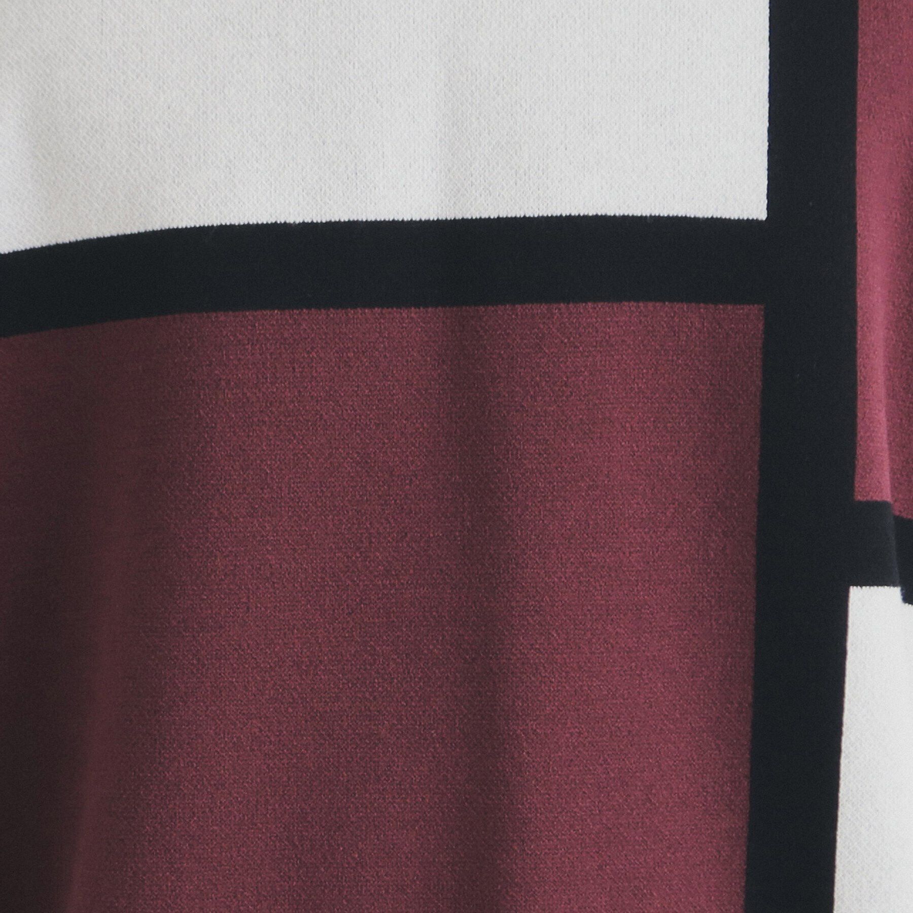 THE SHOP TK「パネルアートブロッキングクルーネックニット」|ニット・セーター|