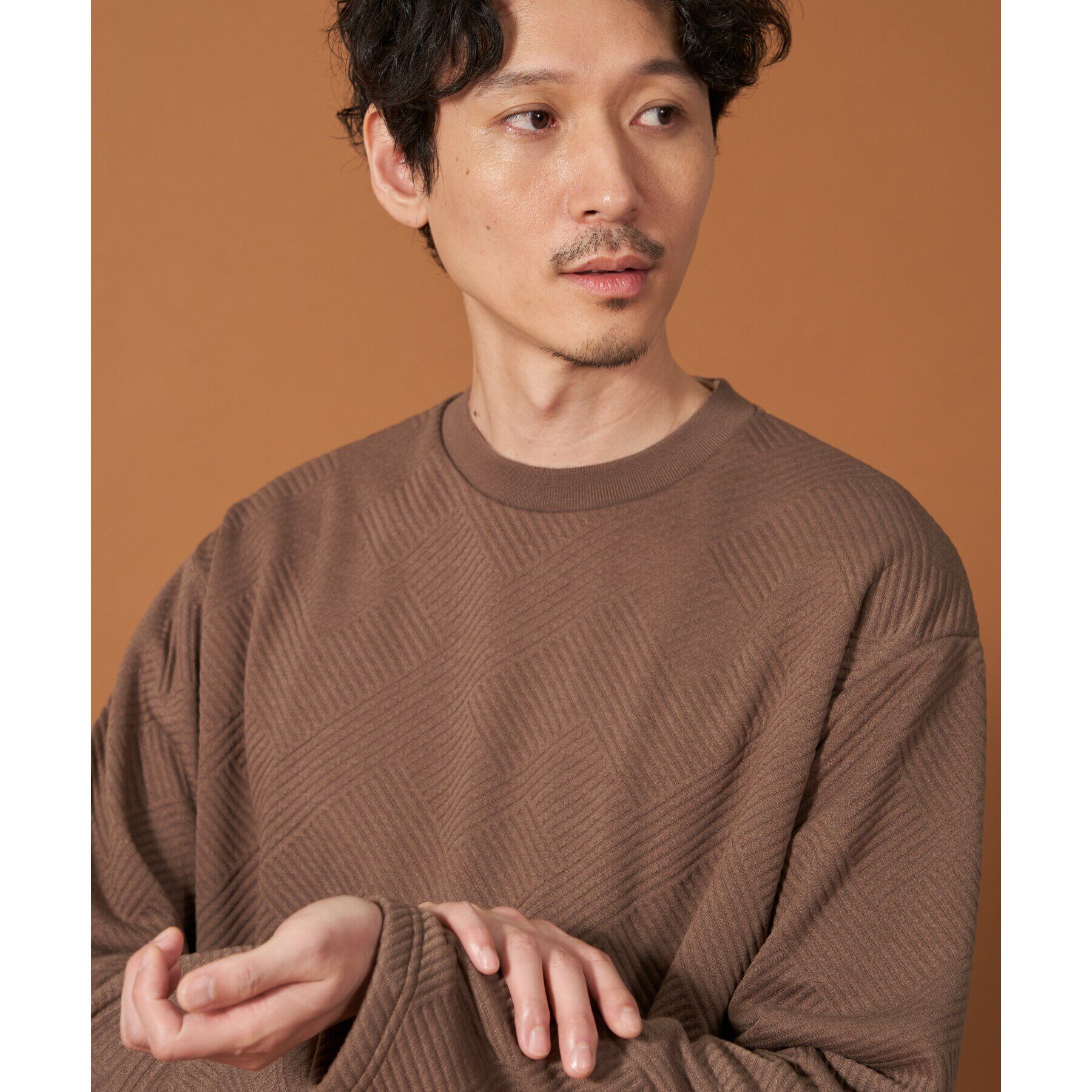 THE SHOP TK「ふくれキルティングフリースプルオーバー」|Tシャツ・カットソー|モカブラウン(042