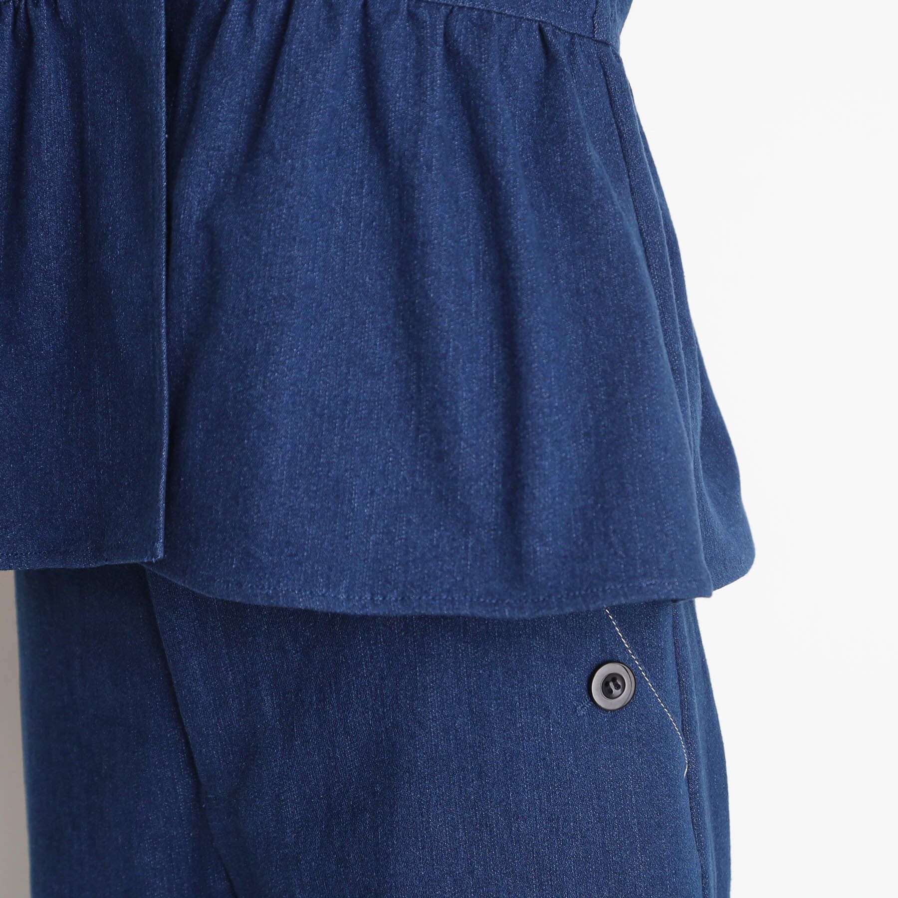 THE SHOP TK「デニムペプラムベスト【洗える/親子リンク】」|ベスト・ジレ|