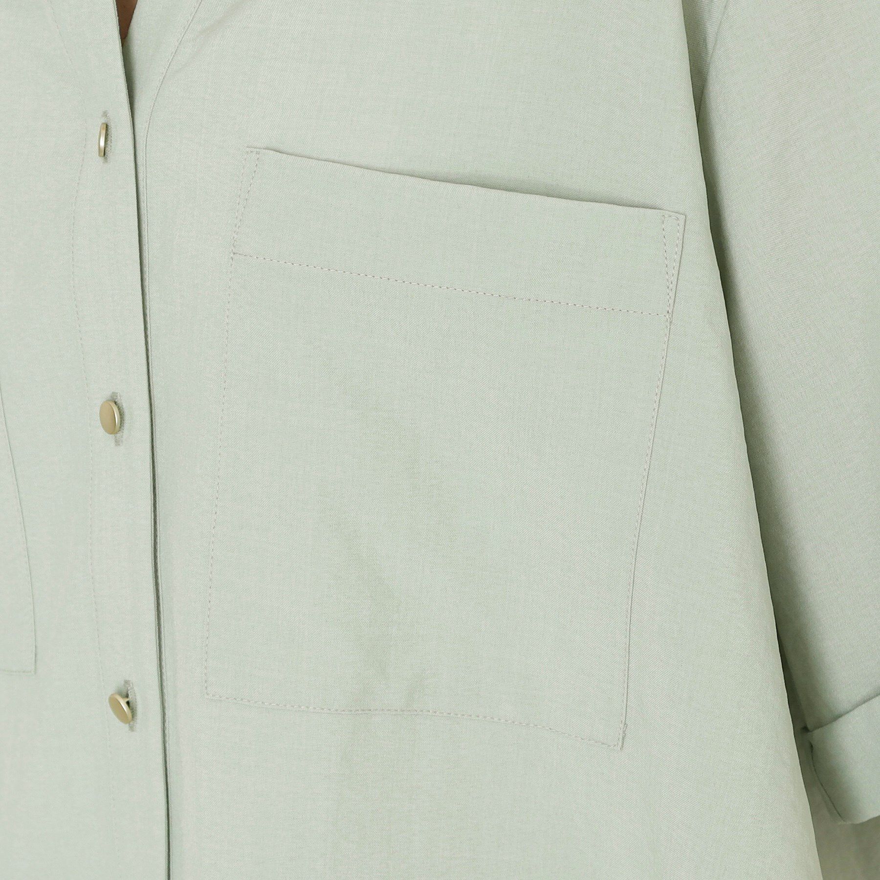 THE SHOP TK「【秋色入荷/インしなくても決まる】ダブルポケット5分袖シャツ/体型カバー／洗濯機OK」|シャツ・ブラウス|