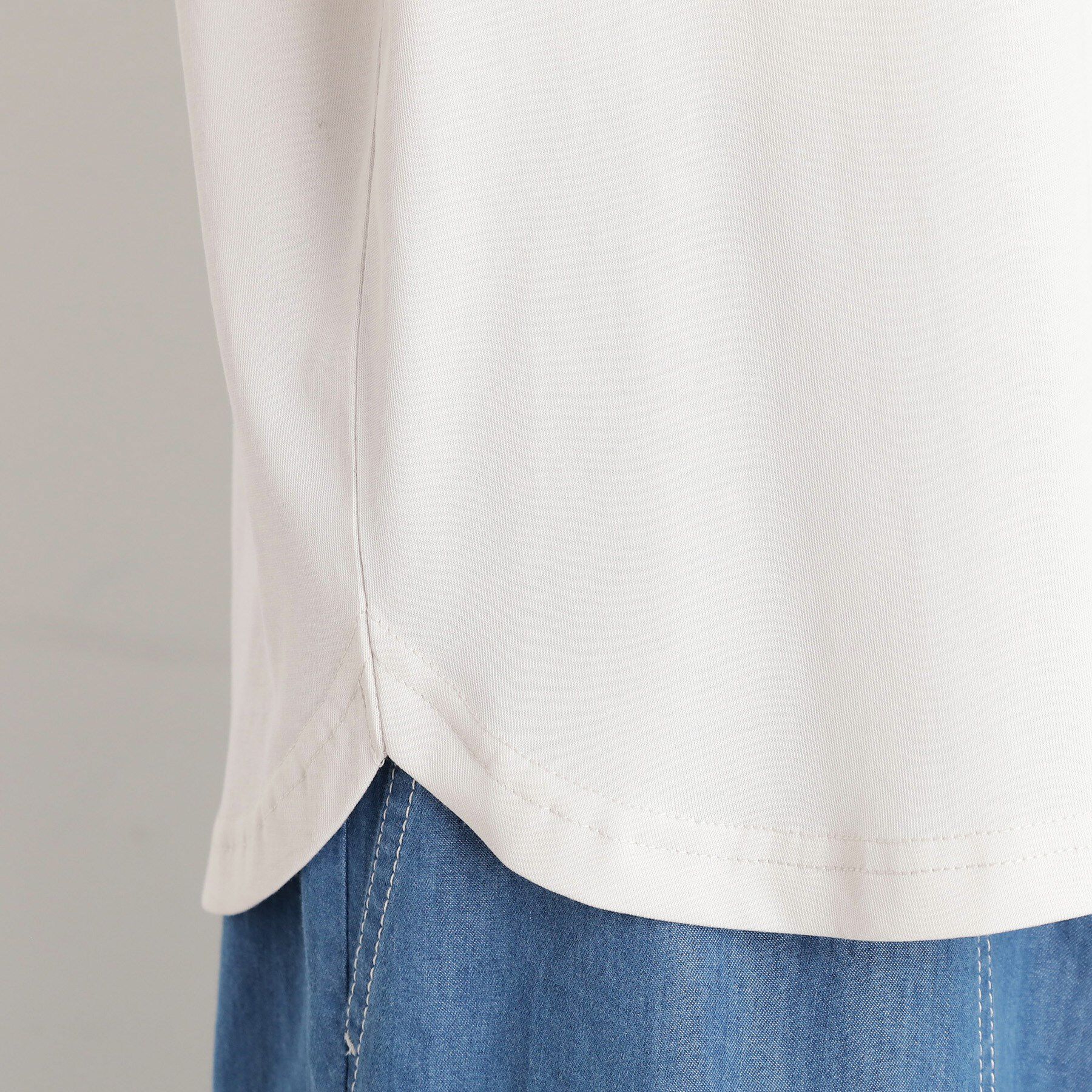 THE SHOP TK「袖タックTシャツ【接触冷感/毛玉になりにくい/UV】」|Tシャツ・カットソー|