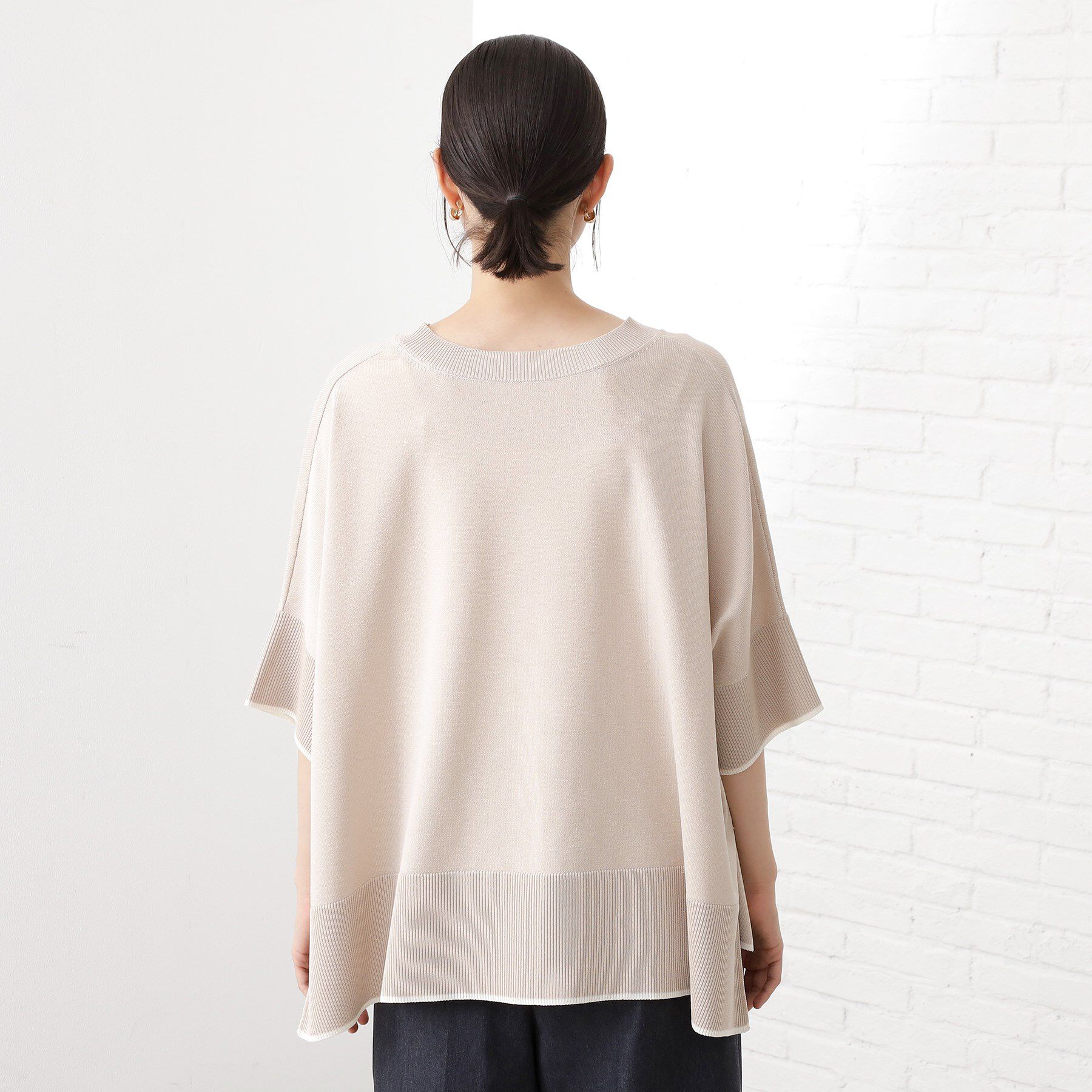 THE SHOP TK「Vネックドルマンニット【毛玉になりにくい/洗濯機OK】」|ニット・セーター|