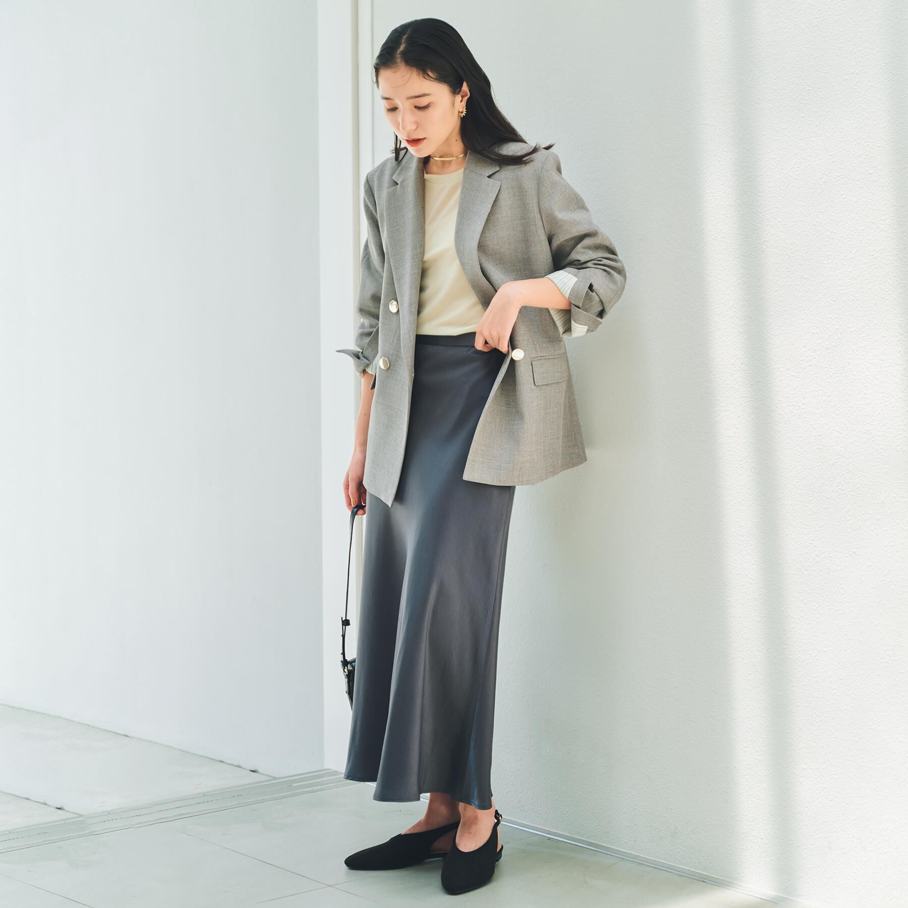 THE SHOP TK「【今羽織るなら】ダブルブレストジャケット【セットアップ可/洗える】」|テーラードジャケット|