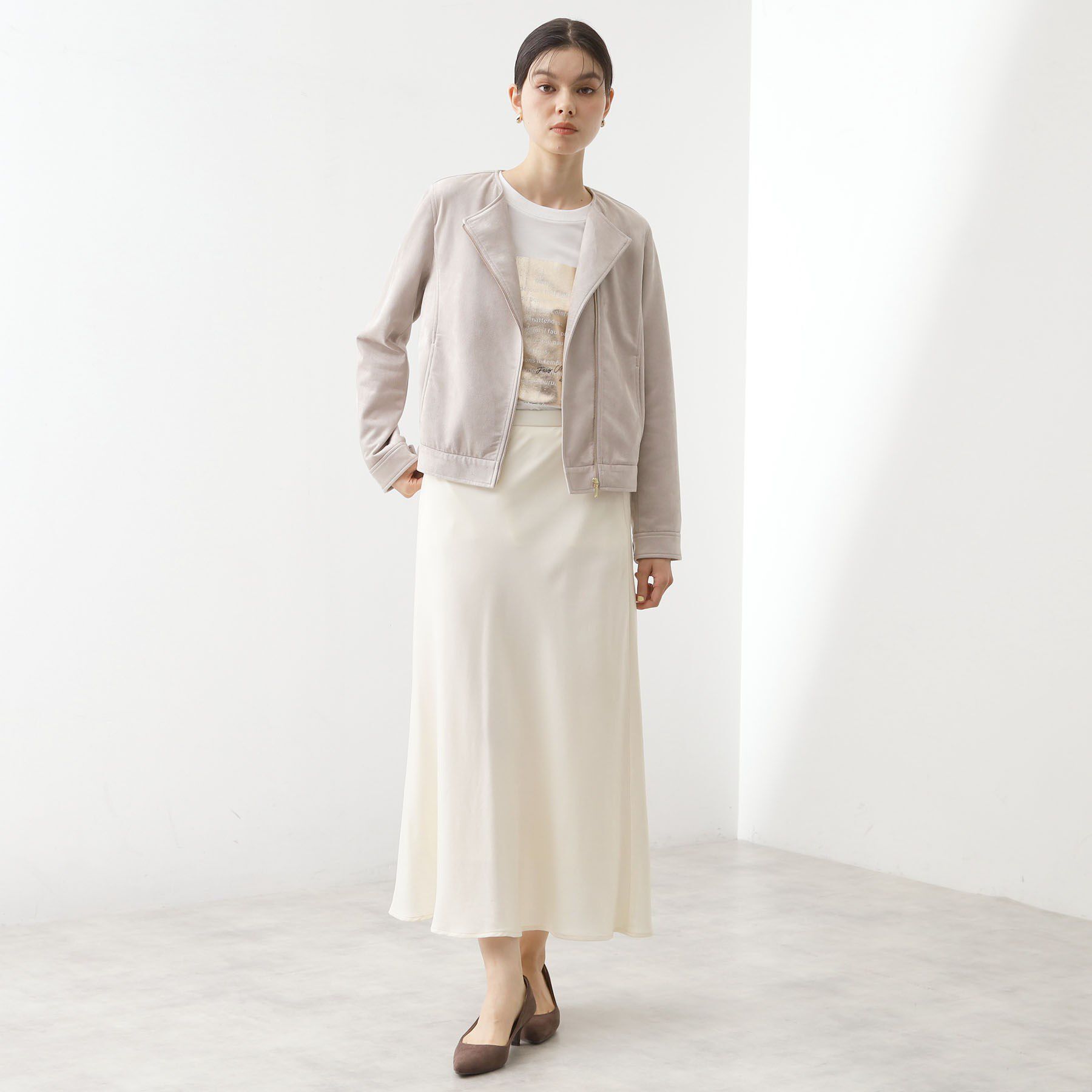 THE SHOP TK「スエードライク ライダースジャケット」|ライダースジャケット|