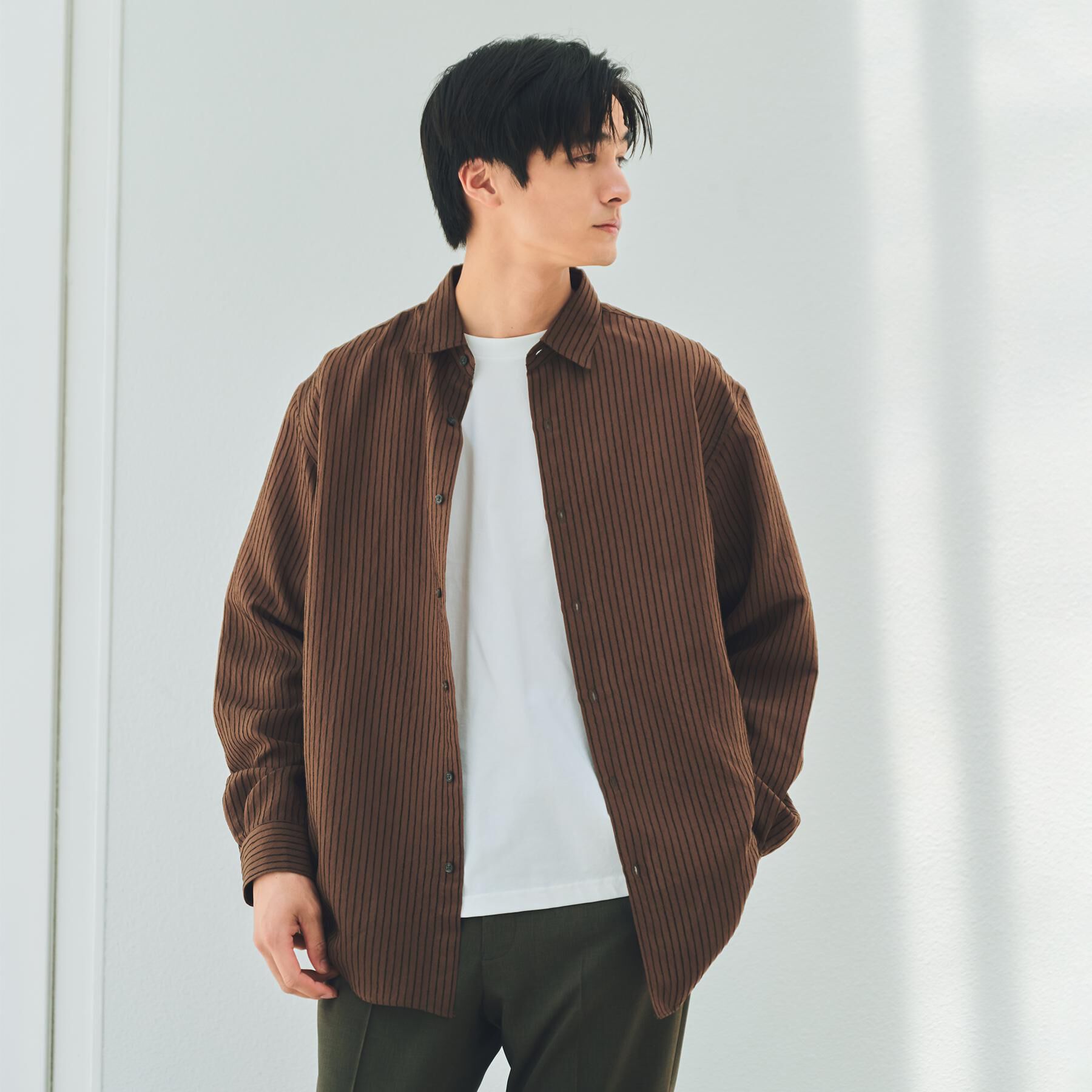 THE SHOP TK「チェック＆ストライプ アソート長袖シャツ【洗濯機OK】」|シャツ・ブラウス|