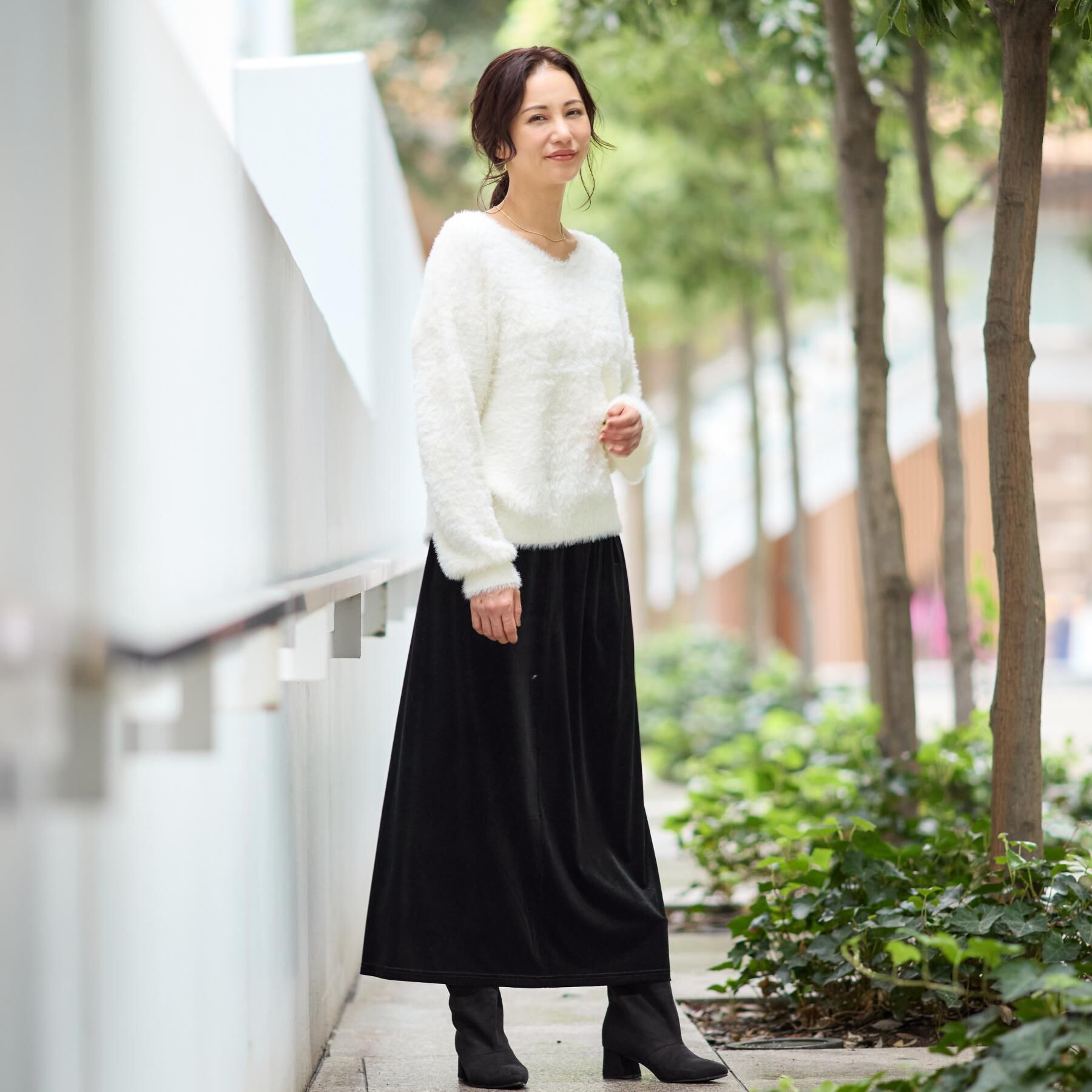 THE SHOP TK「【選べる7色/華やかで柔らか】ふわふわフェザーニット/洗える・前後2WAY」|ニット・セーター|