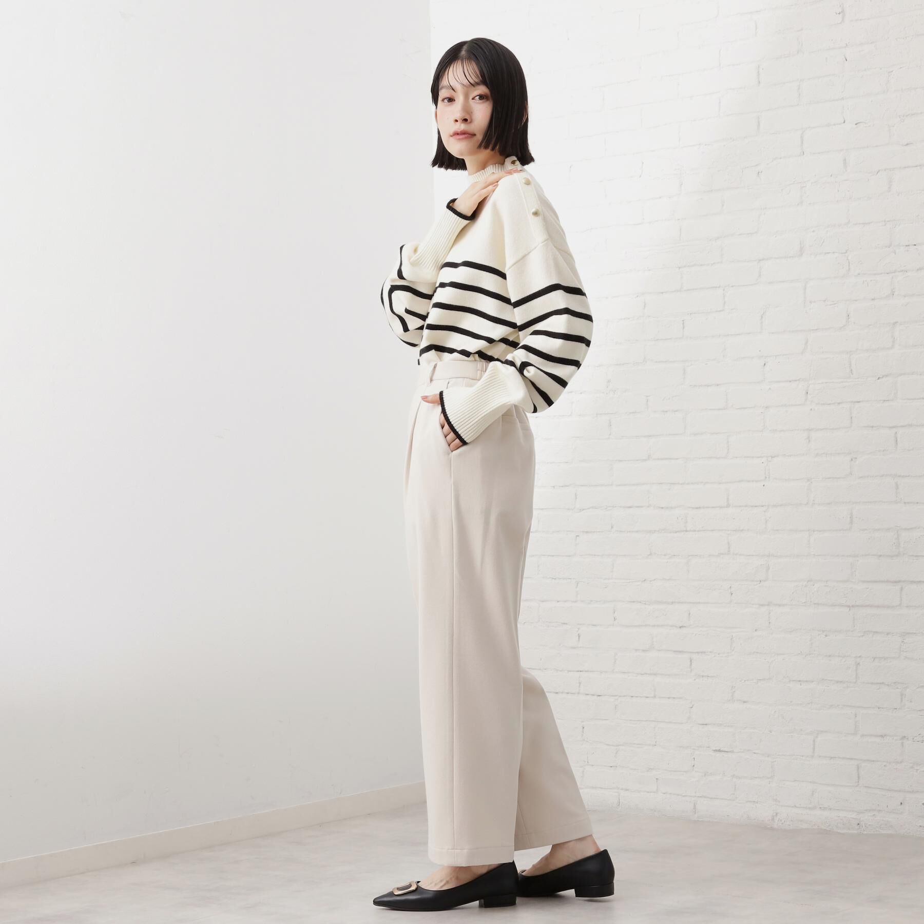 THE SHOP TK「【着丈選べる/XS～XLサイズ】あったか裏起毛ワイドパンツ」|その他|