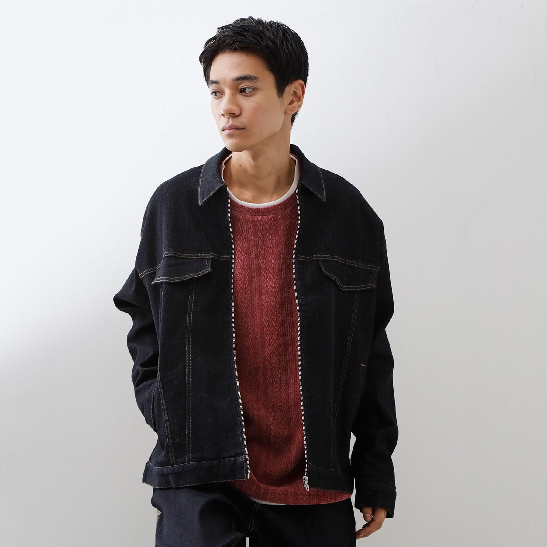 THE SHOP TK「コットンデニムブルゾン 【セットアップ可】」|デニムジャケット|