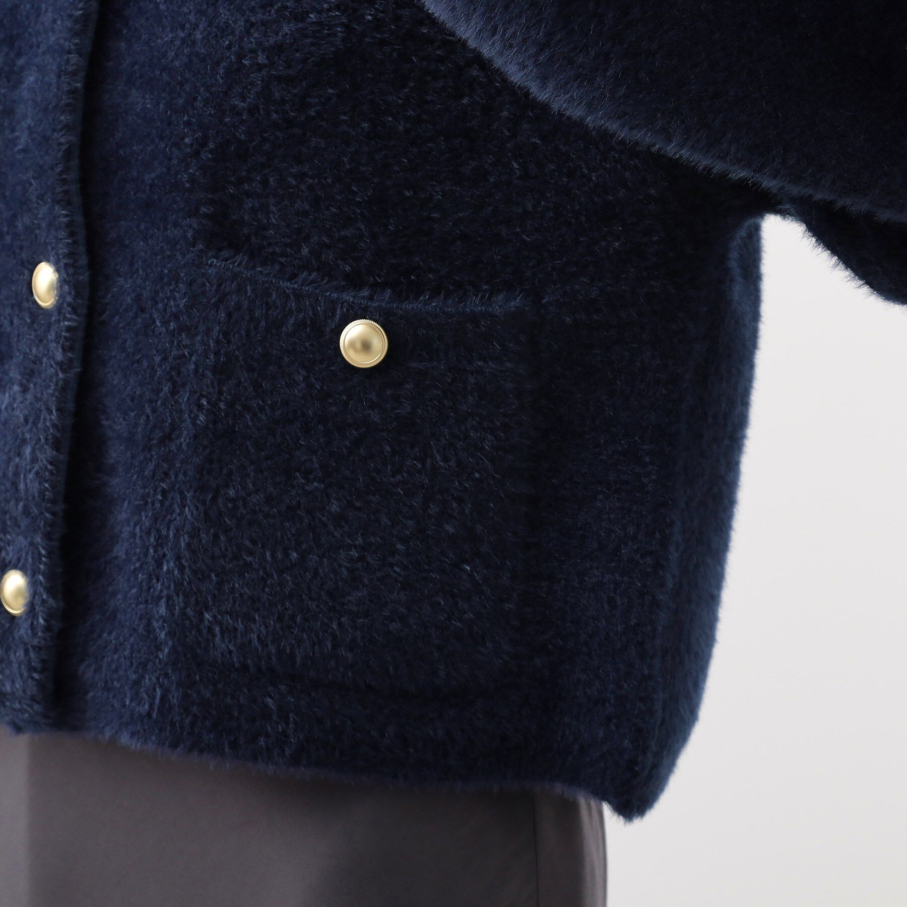 THE SHOP TK「【即戦力】ベロアフェザーカーディガン」|カーディガン|