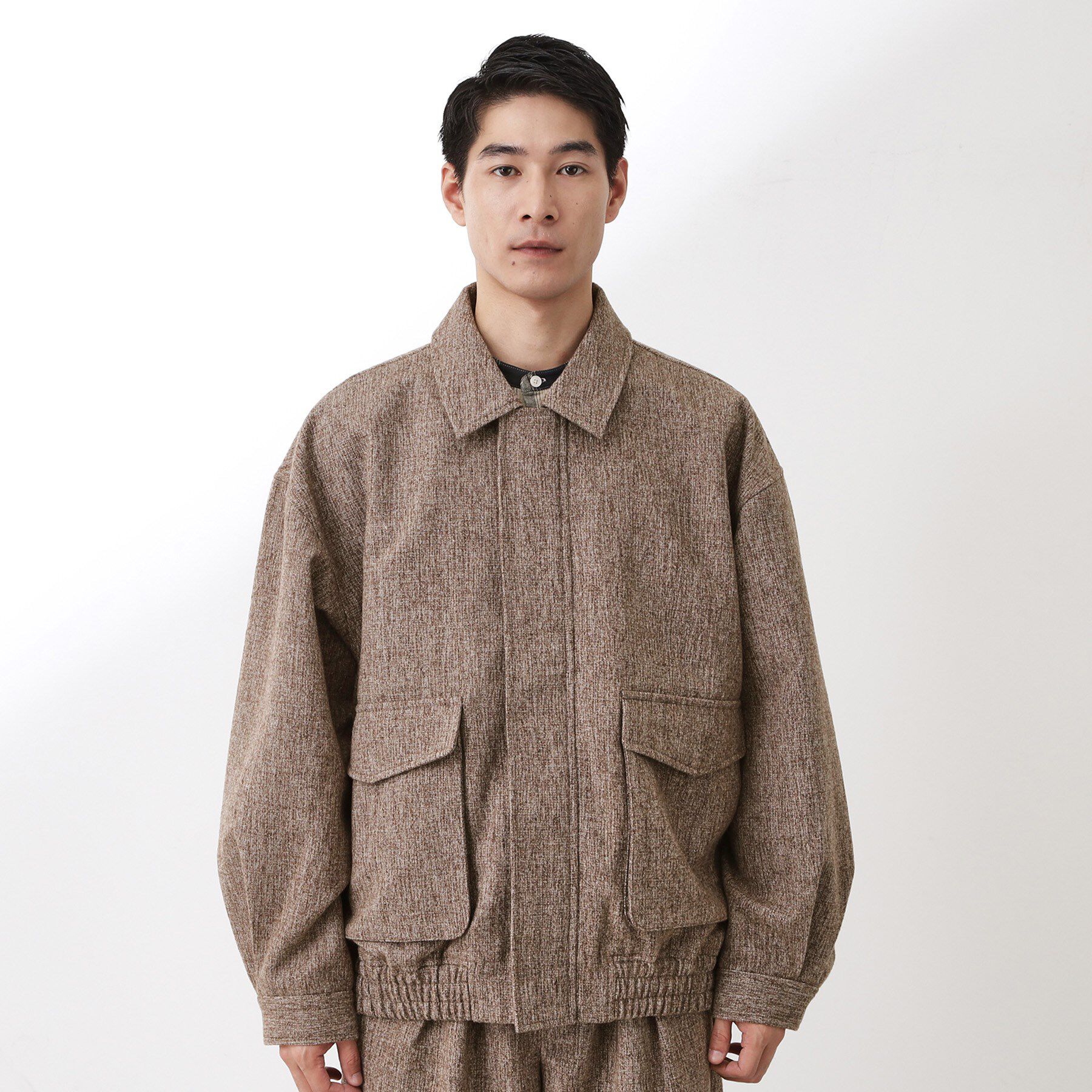 THE SHOP TK「ツイードフライトビッグブルゾン 【洗濯機OK／セットアップ可】」|ブルゾン・スタジャン|