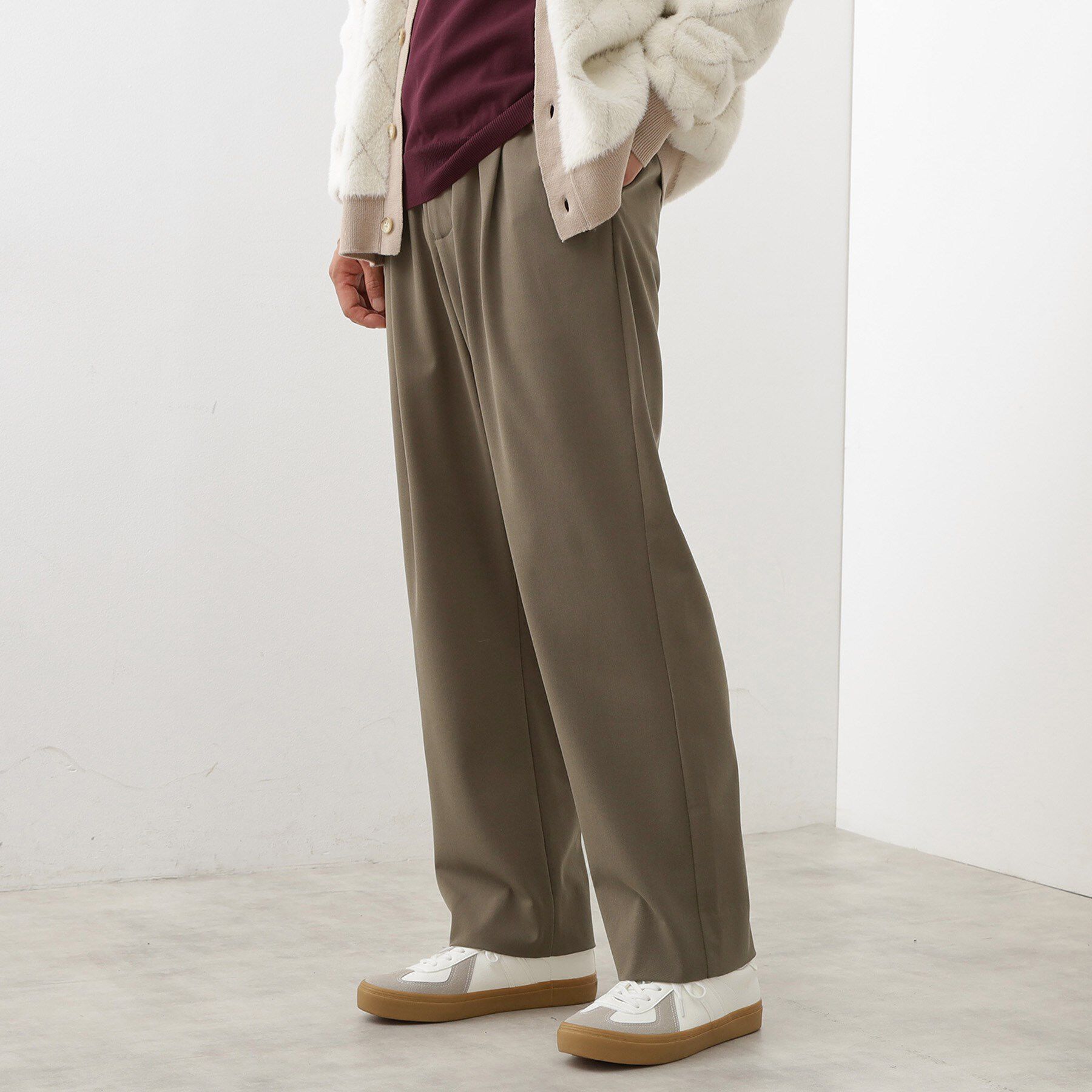 THE SHOP TK「セミワイドイージーパンツWARM 洗濯機OK／裏起毛／ストレッチ」|その他|