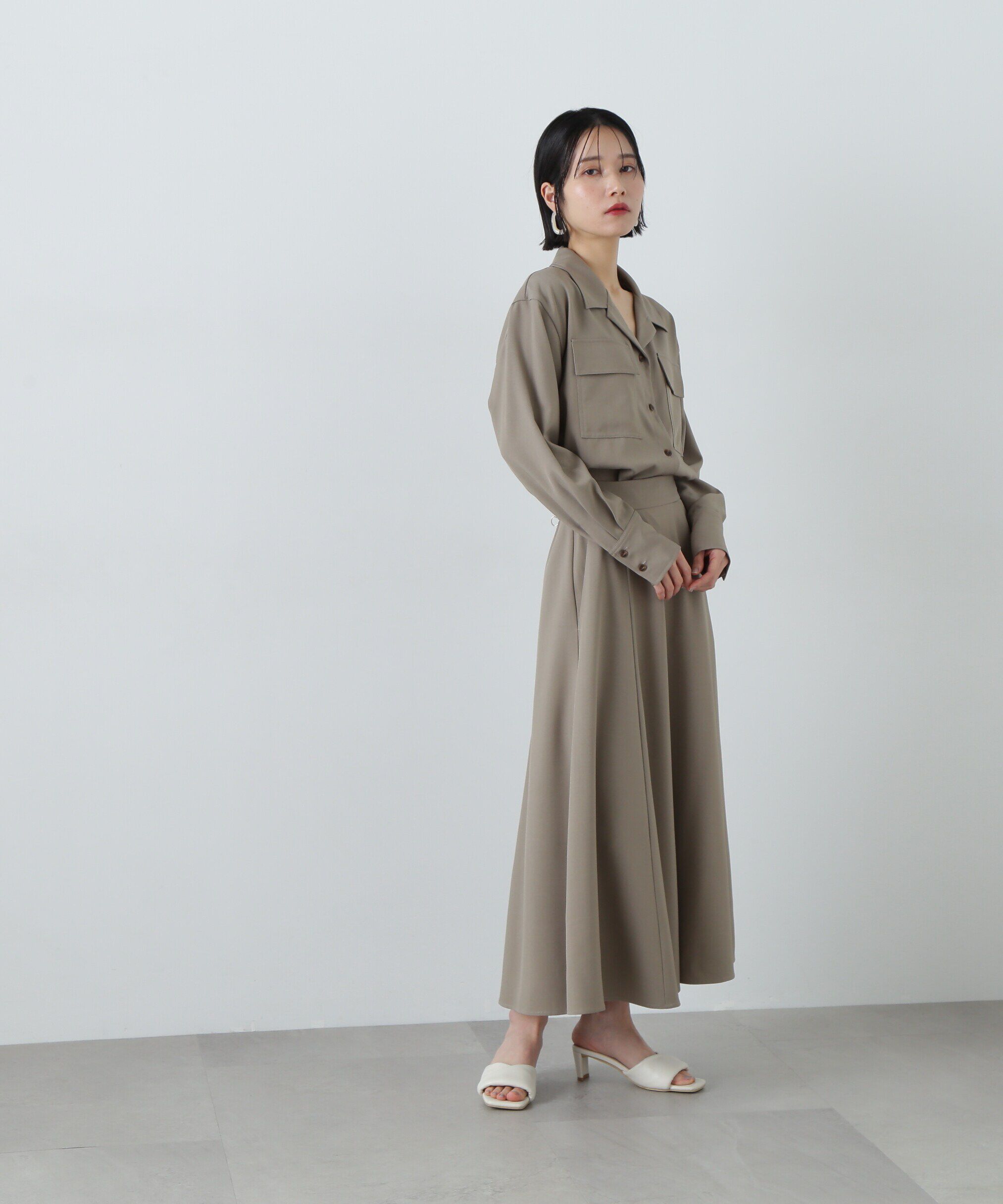  「シャツドッキングワンピース」|ワンピース|