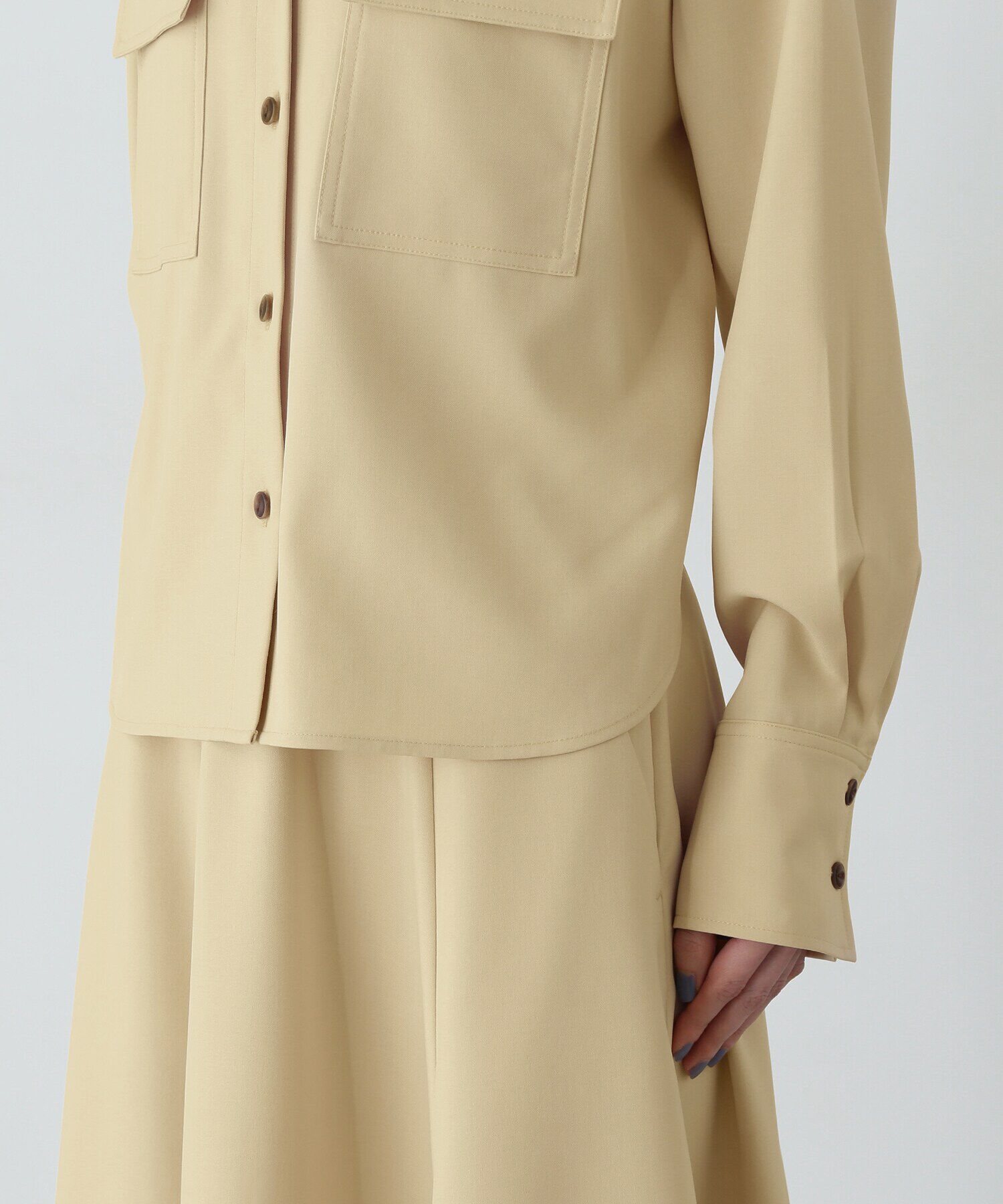  「シャツドッキングワンピース」|ワンピース|