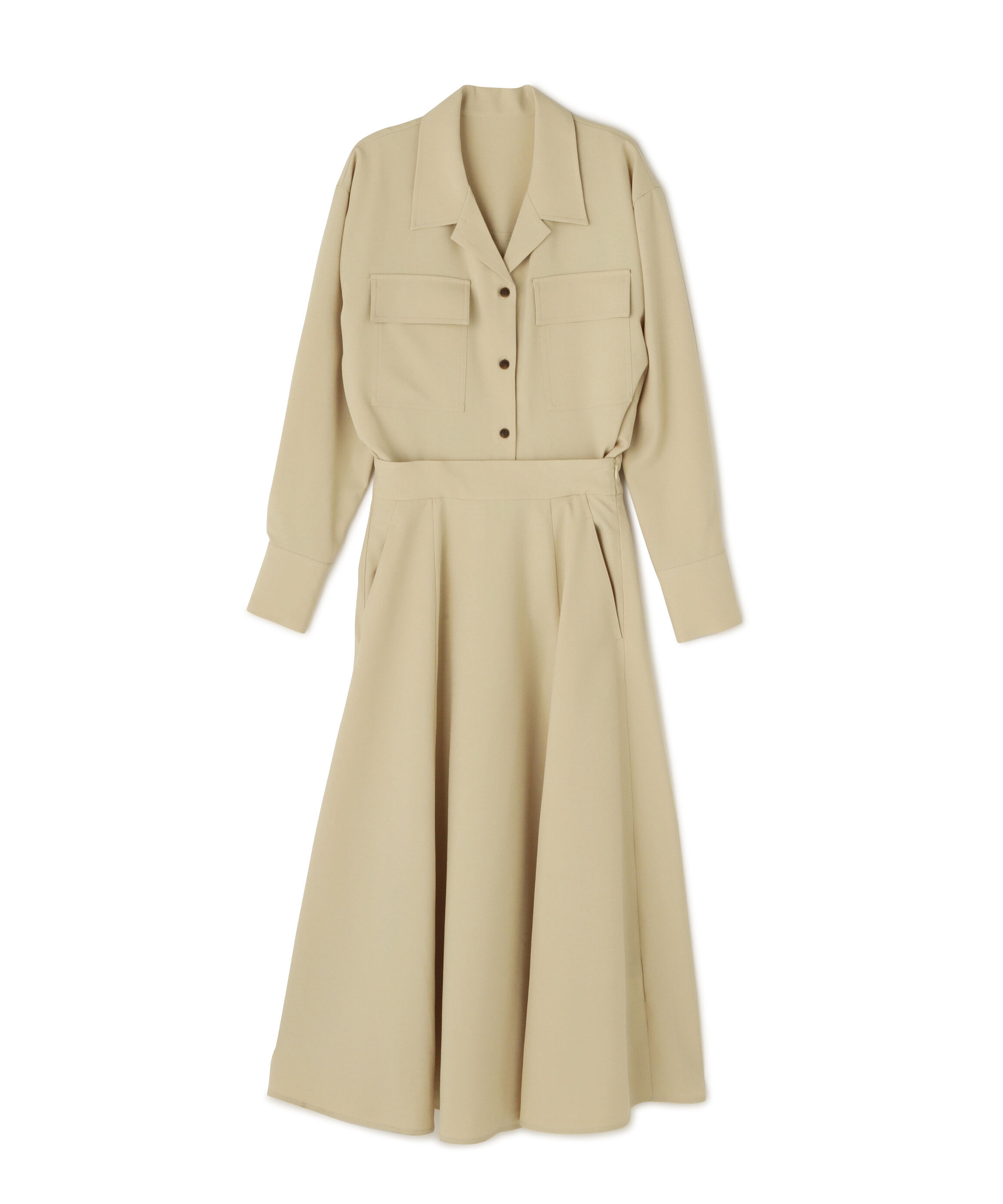  「シャツドッキングワンピース」|ワンピース|