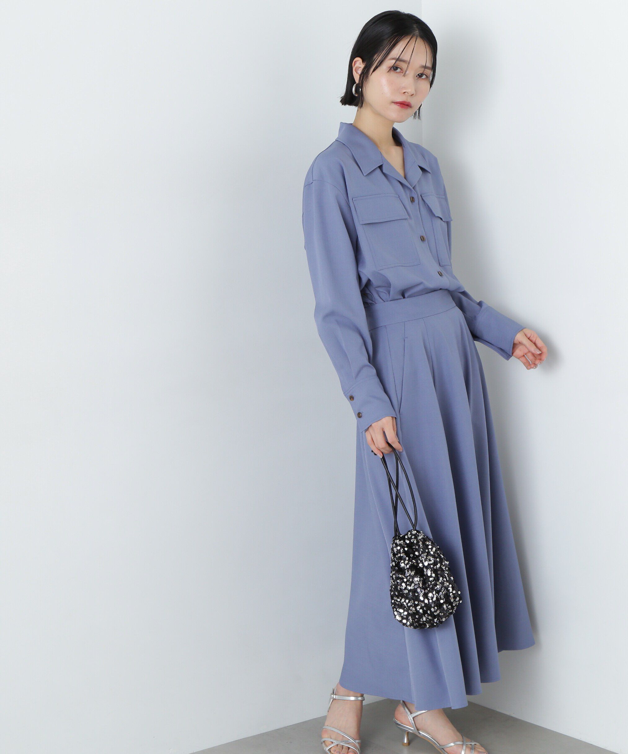  「シャツドッキングワンピース」|ワンピース|