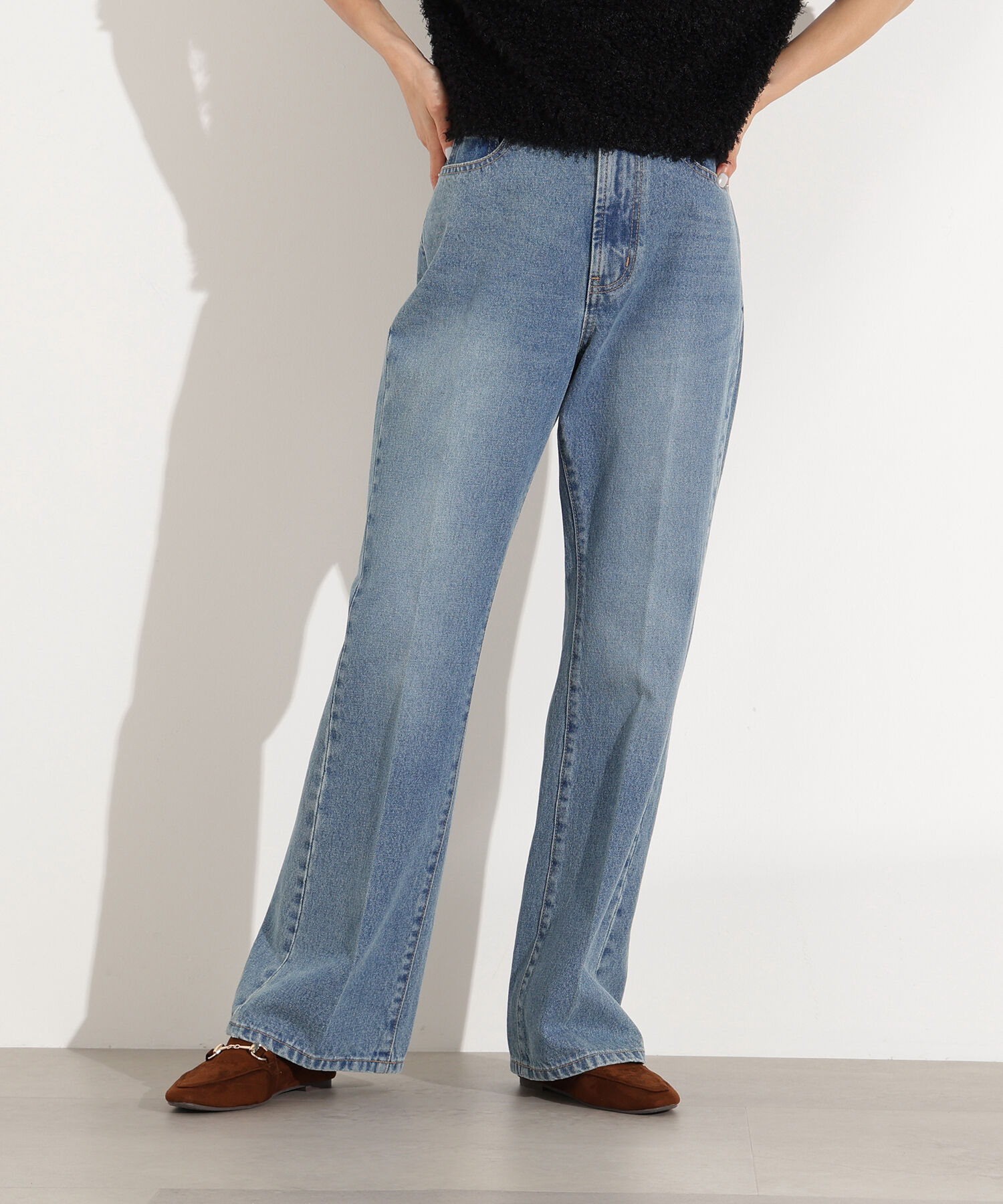  「センタープレスフレアデニムパンツ」|その他|