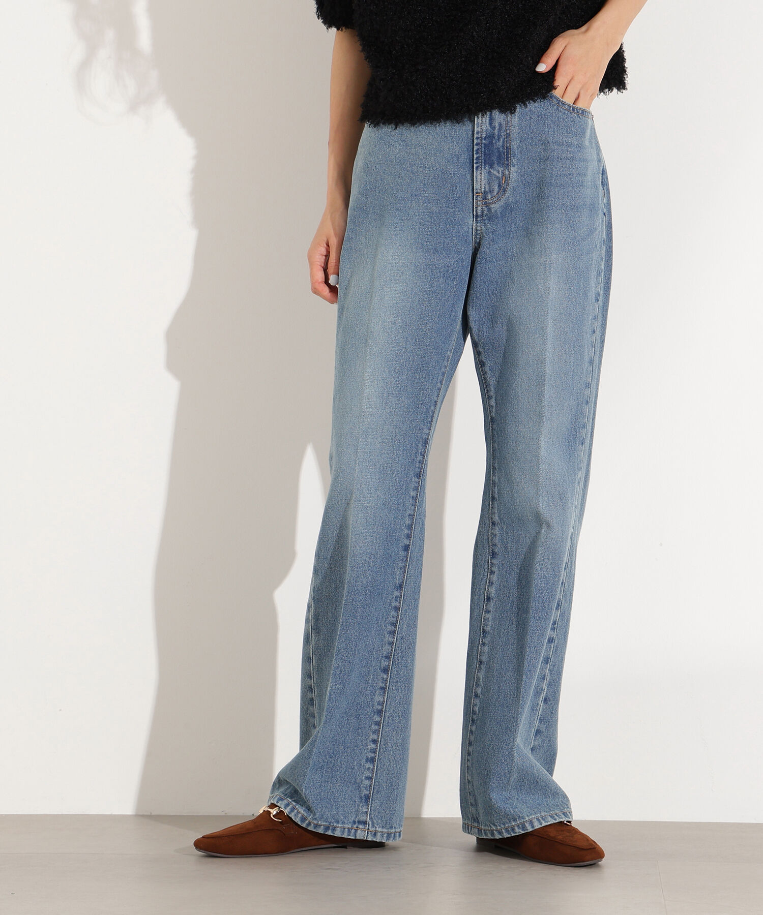  「センタープレスフレアデニムパンツ」|その他|