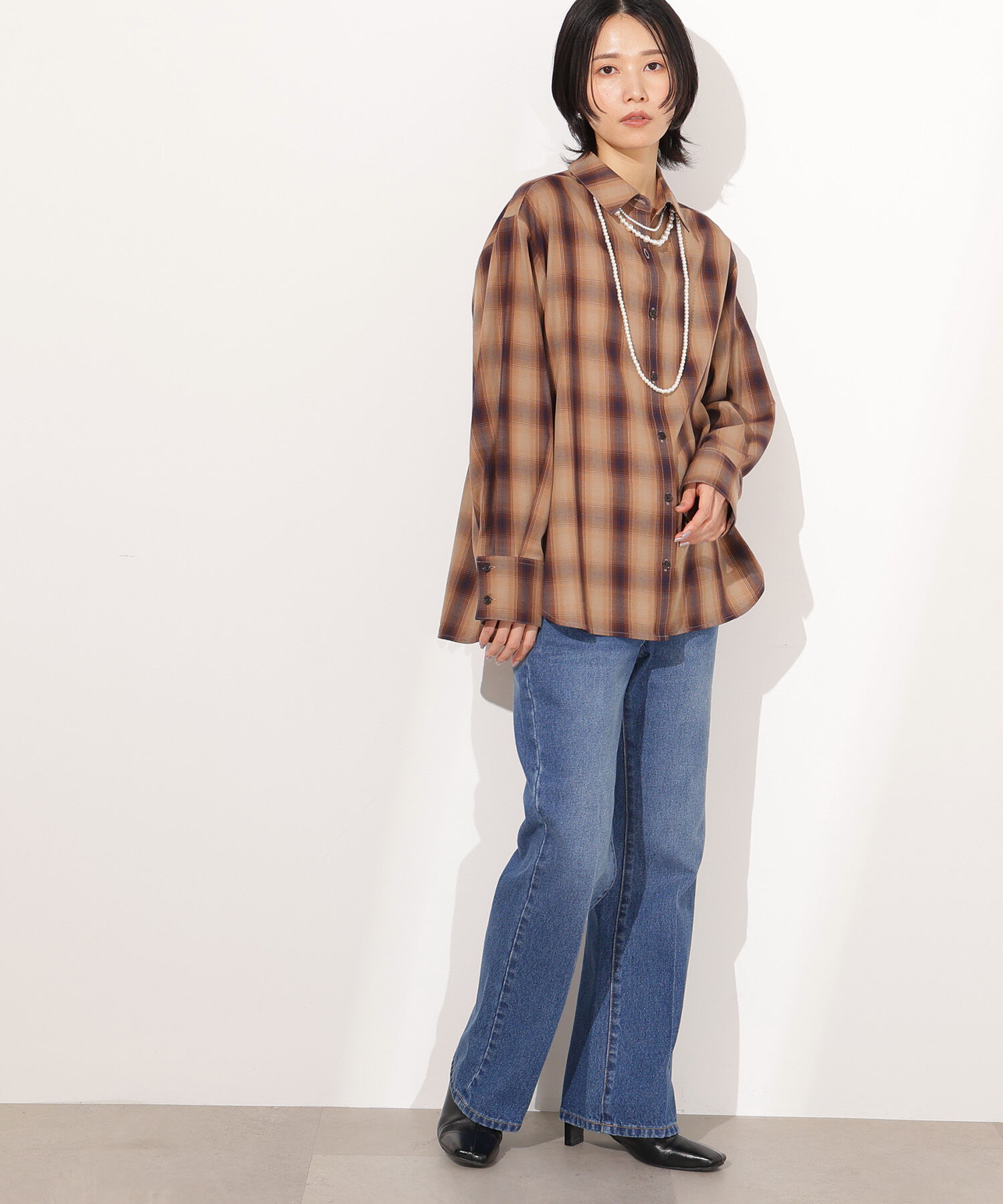  「チェックオーバーシャツ」|シャツ・ブラウス|