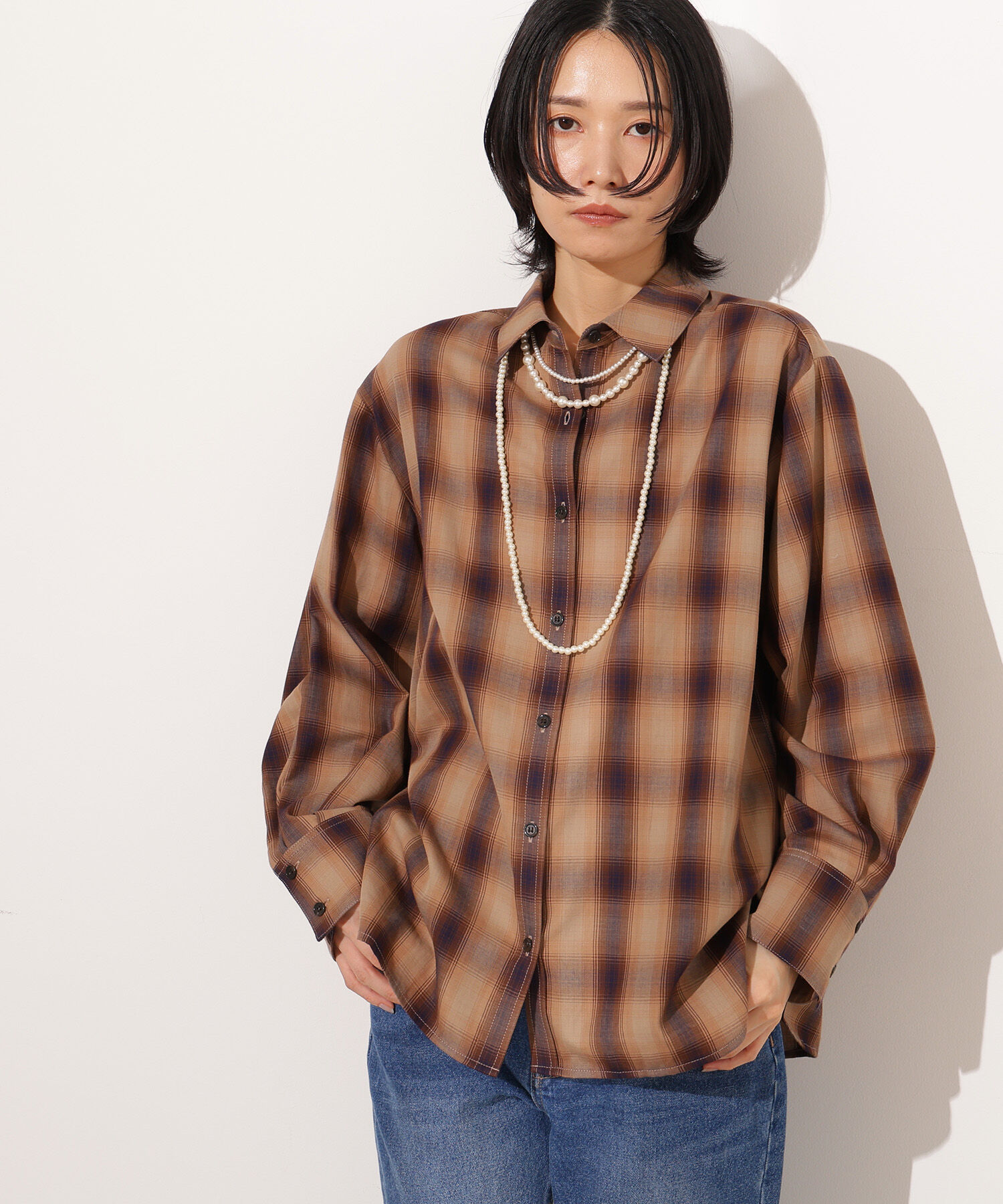  「チェックオーバーシャツ」|シャツ・ブラウス|