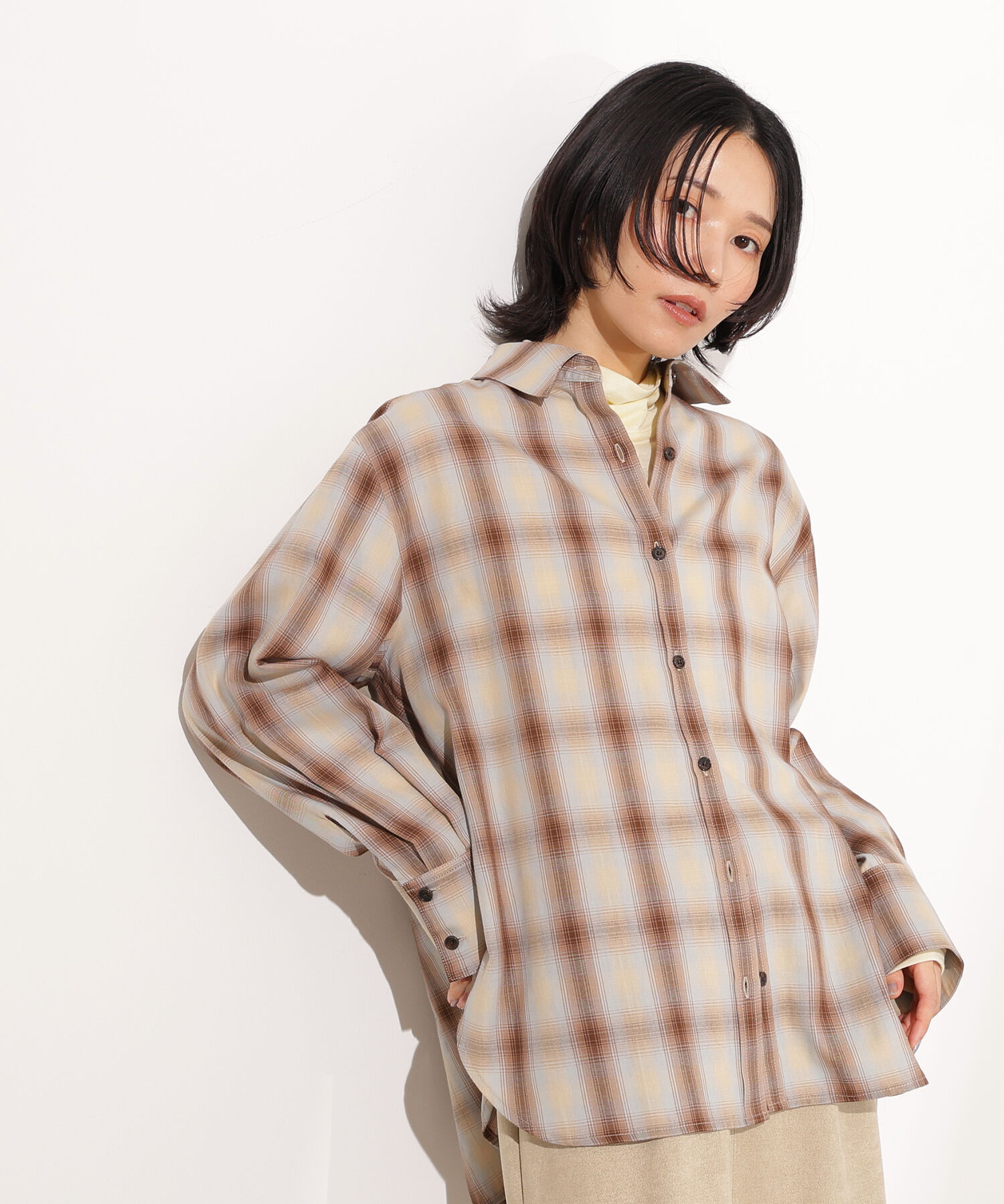  「チェックオーバーシャツ」|シャツ・ブラウス|