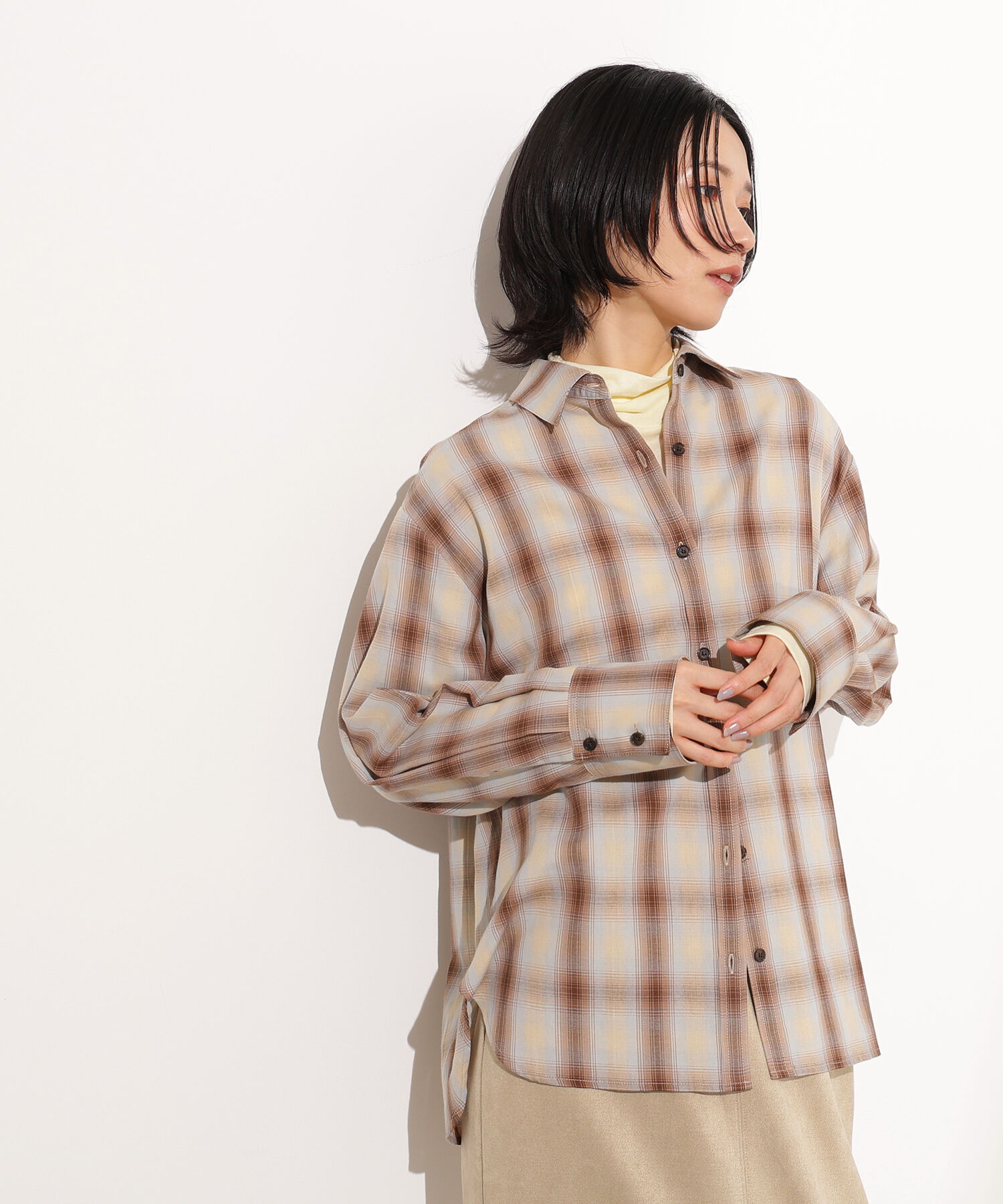  「チェックオーバーシャツ」|シャツ・ブラウス|