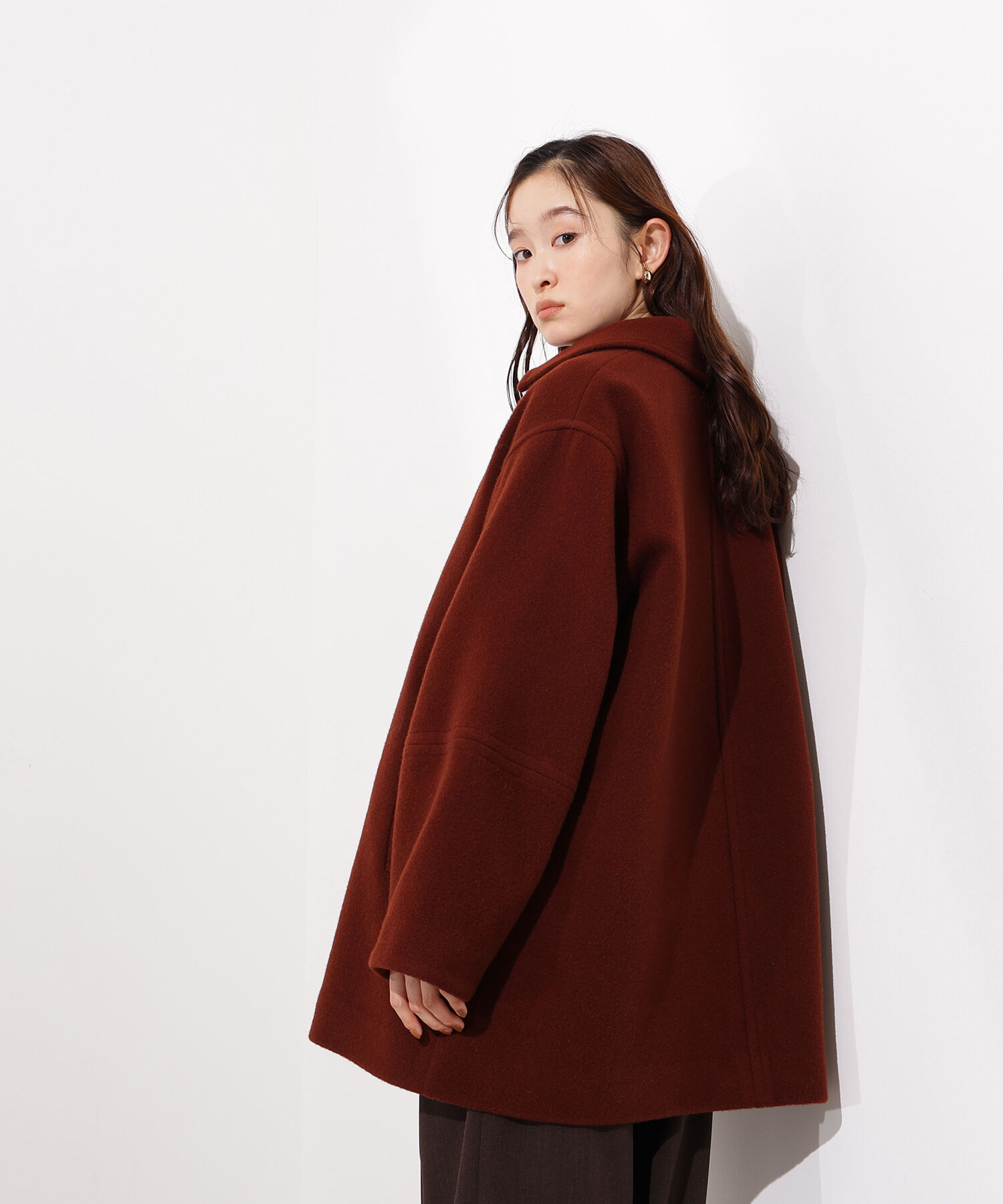  「ステンカラーミディコート」|ブルゾン・スタジャン|