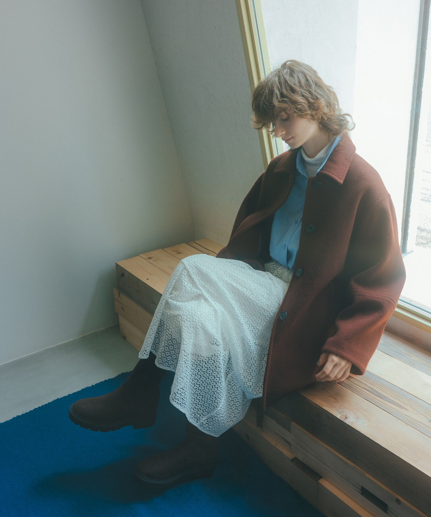  「ステンカラーミディコート」|ブルゾン・スタジャン|