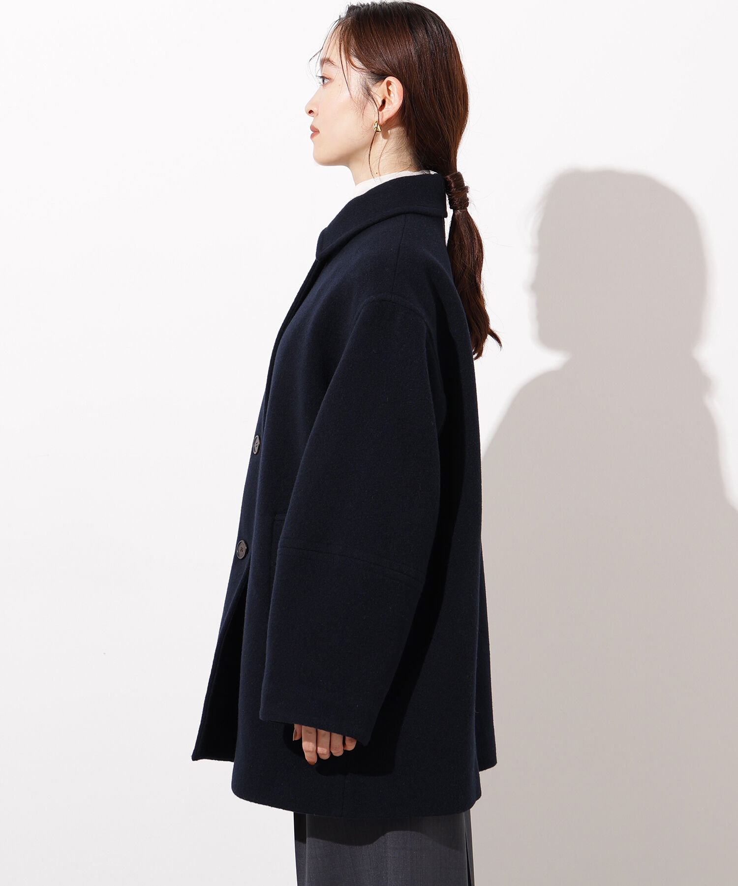  「ステンカラーミディコート」|ブルゾン・スタジャン|