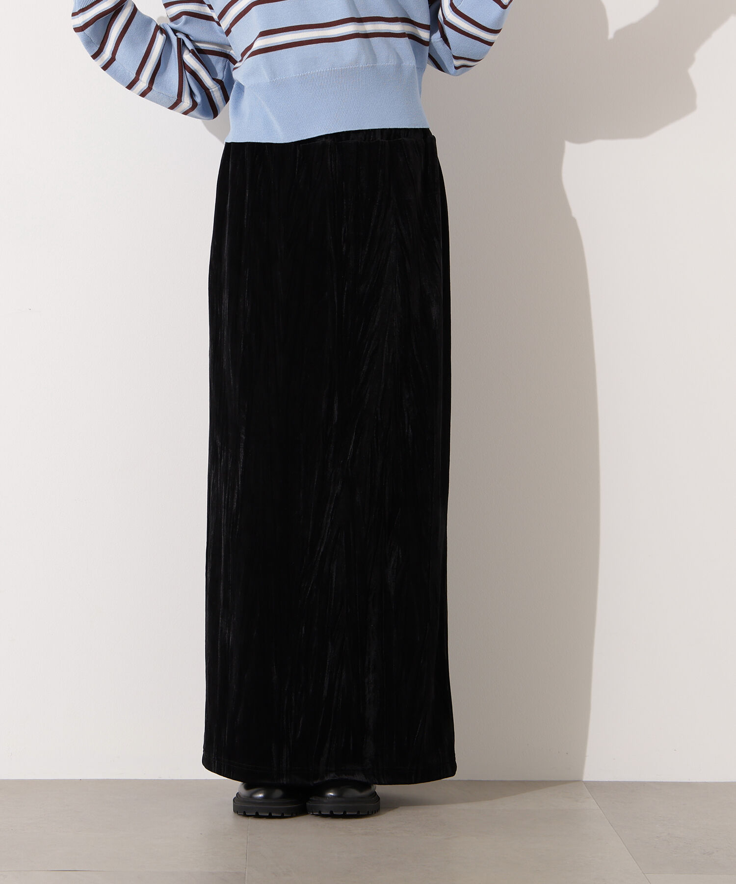  「ベロアナローマキシスカート」|スカート|