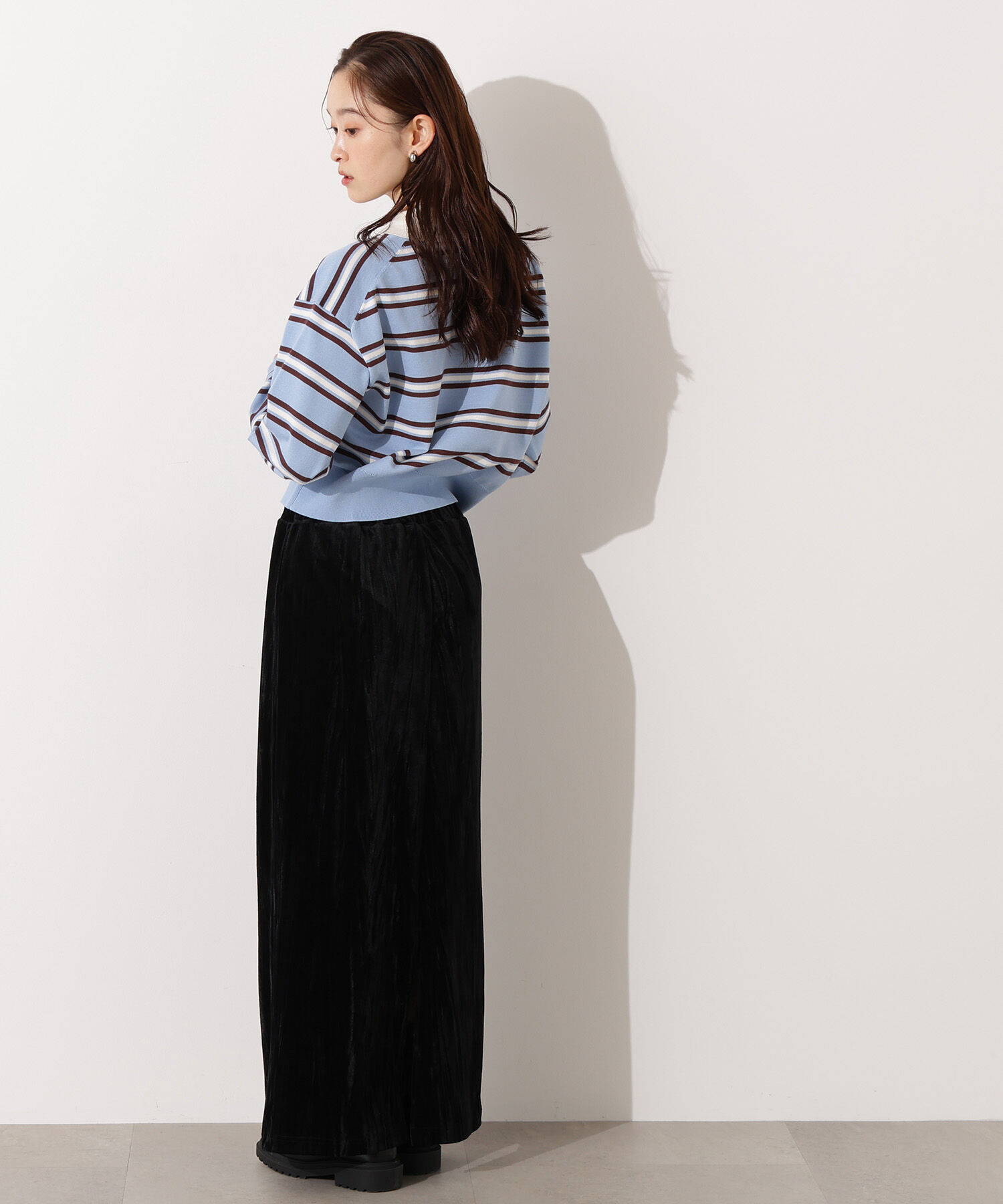  「ベロアナローマキシスカート」|スカート|