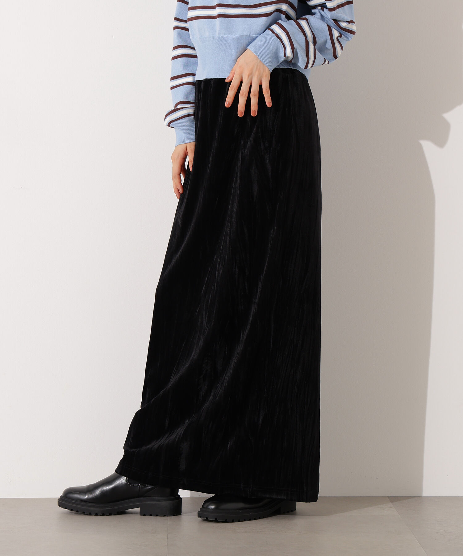 「ベロアナローマキシスカート」|スカート|