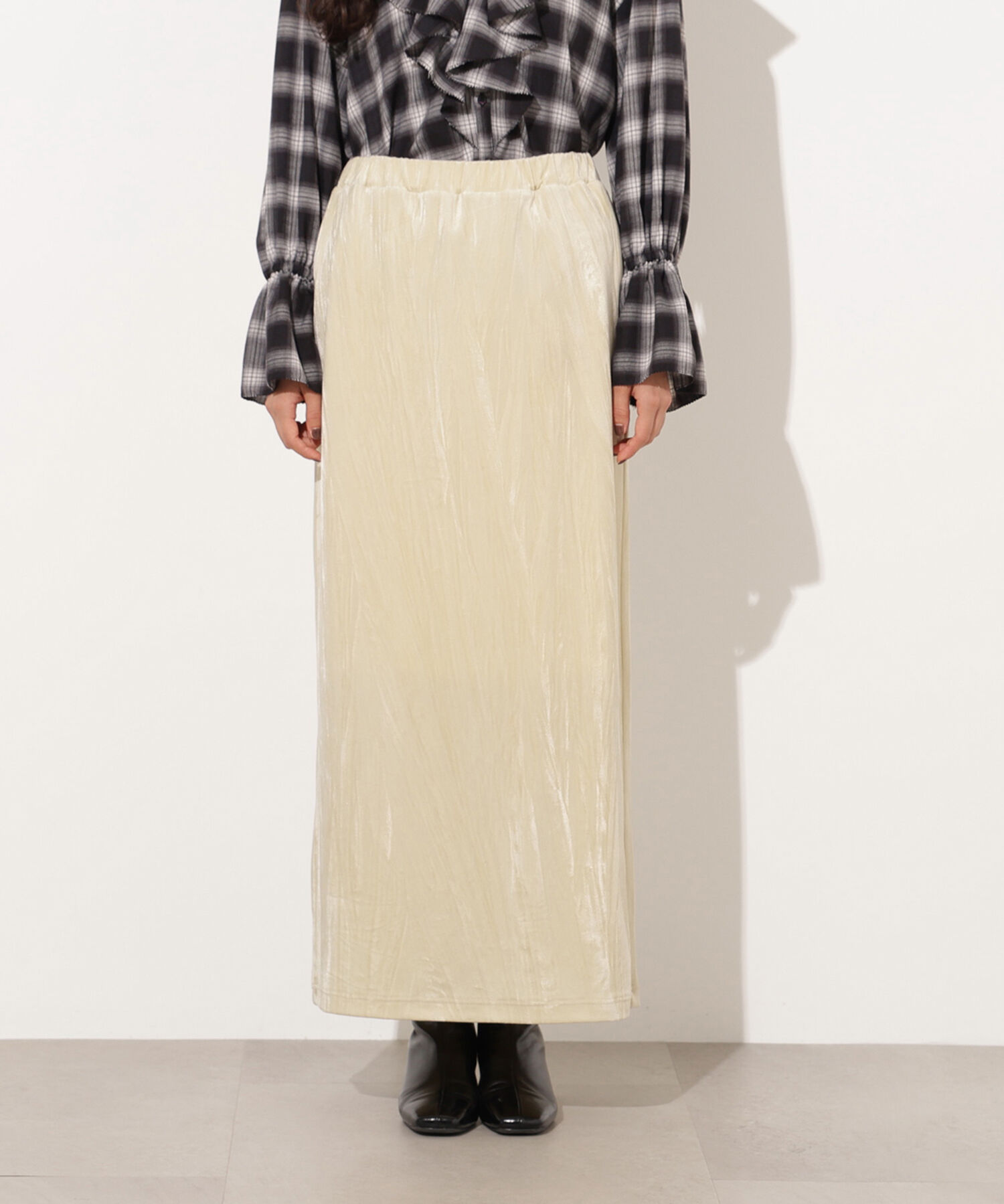  「ベロアナローマキシスカート」|スカート|