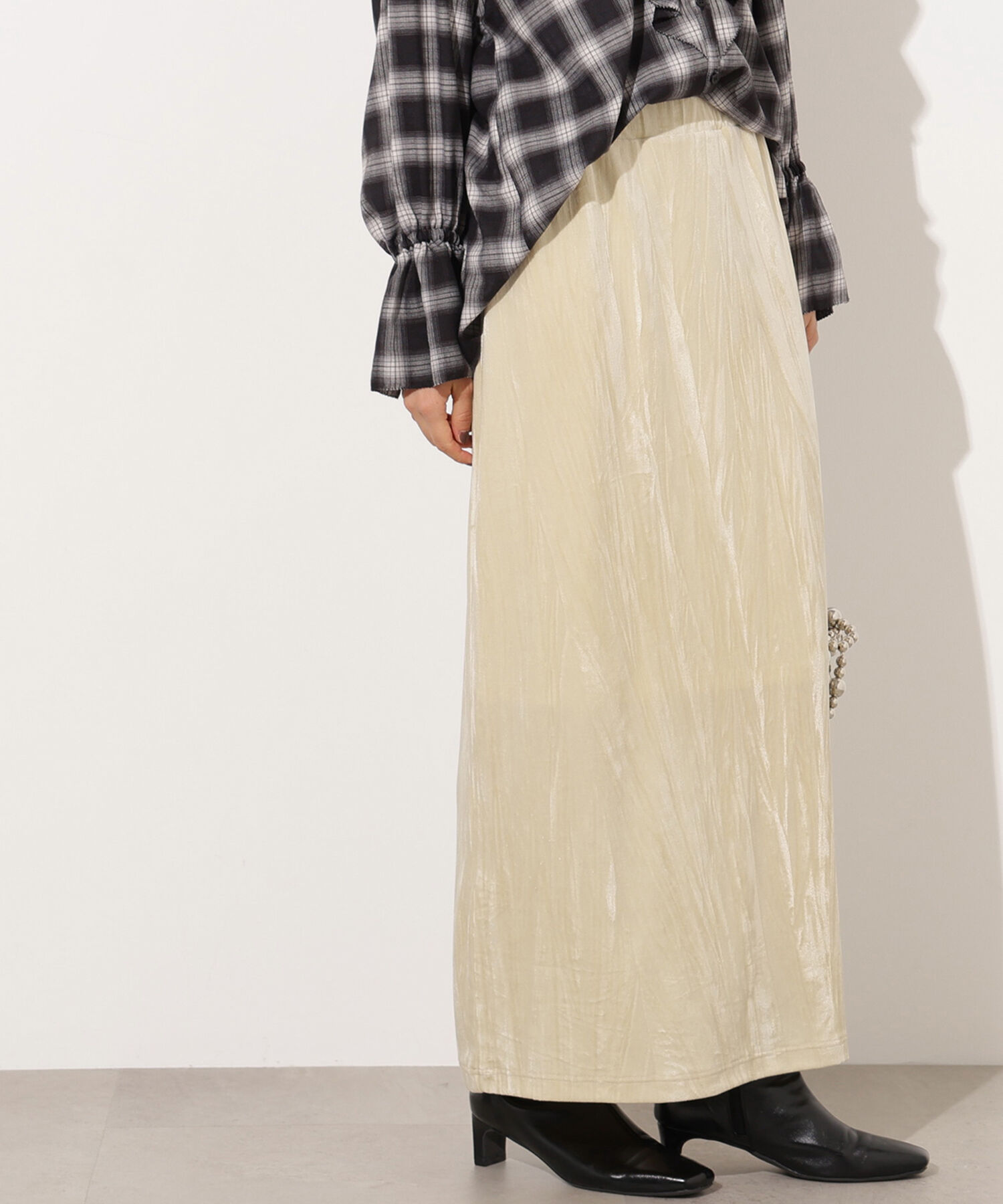  「ベロアナローマキシスカート」|スカート|