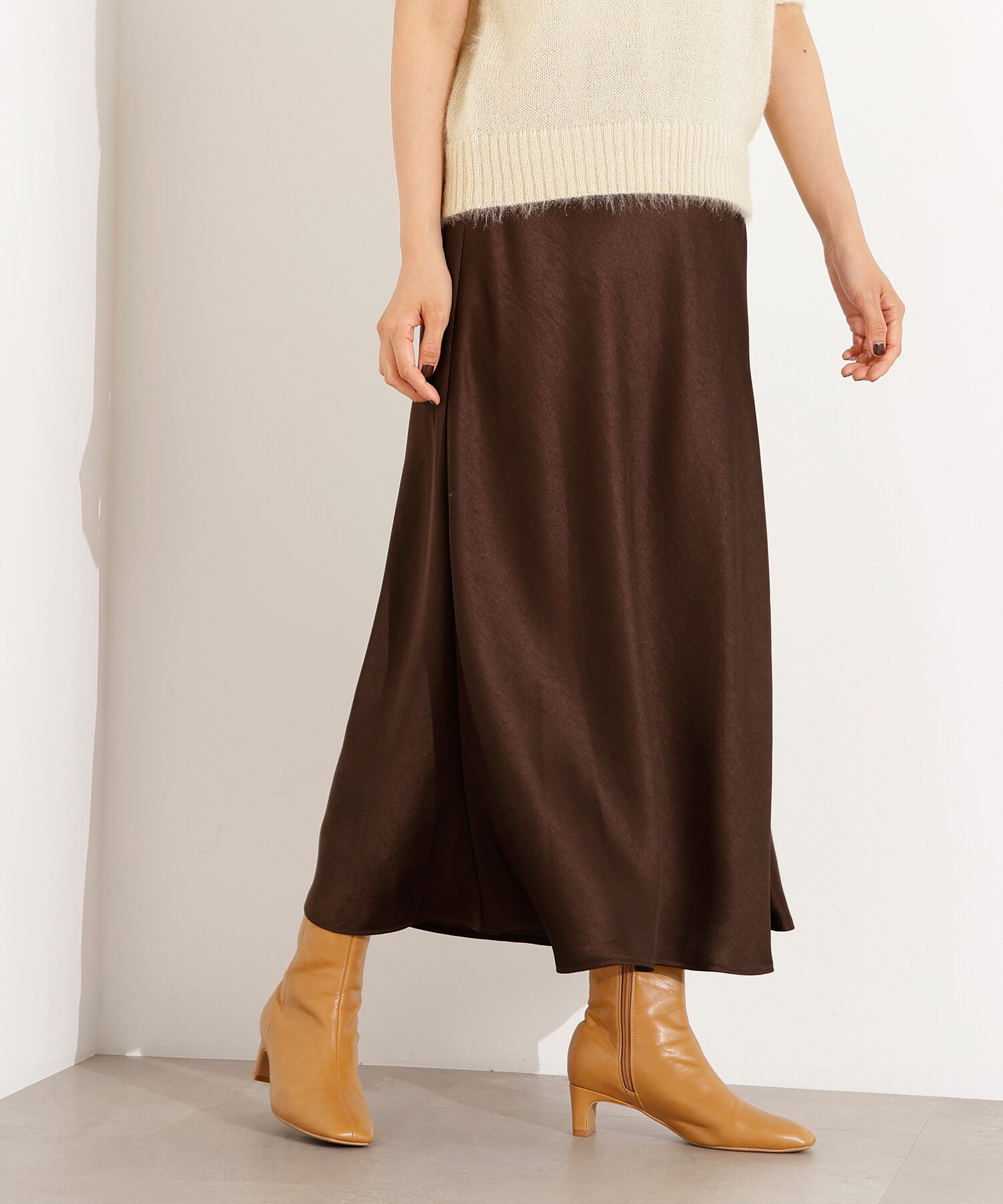  「サテンナロースカート」|スカート|