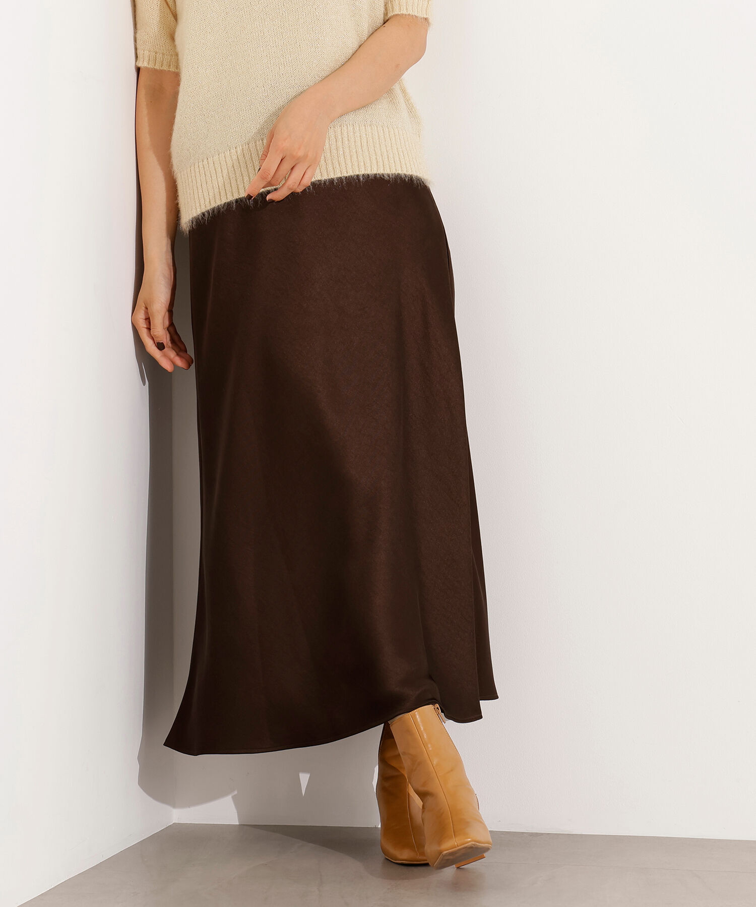  「サテンナロースカート」|スカート|