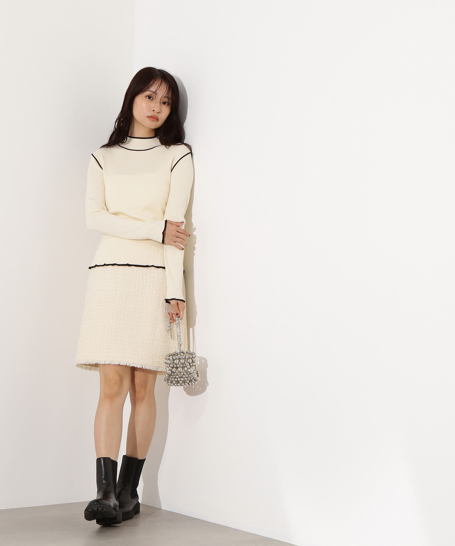  「ツイード SETUP スカート」|スカート|