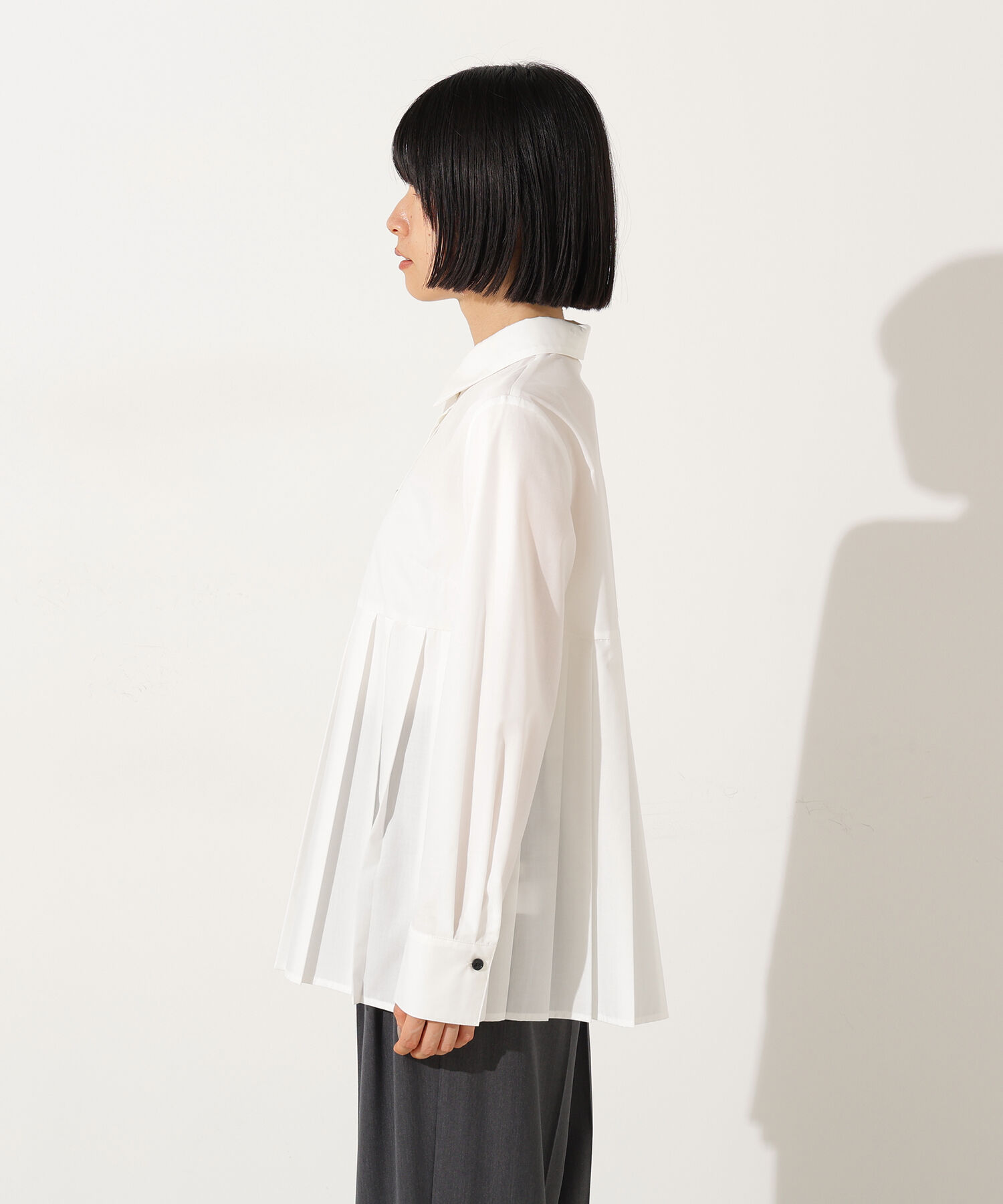  「プリーツペプラムブラウス」|シャツ・ブラウス|