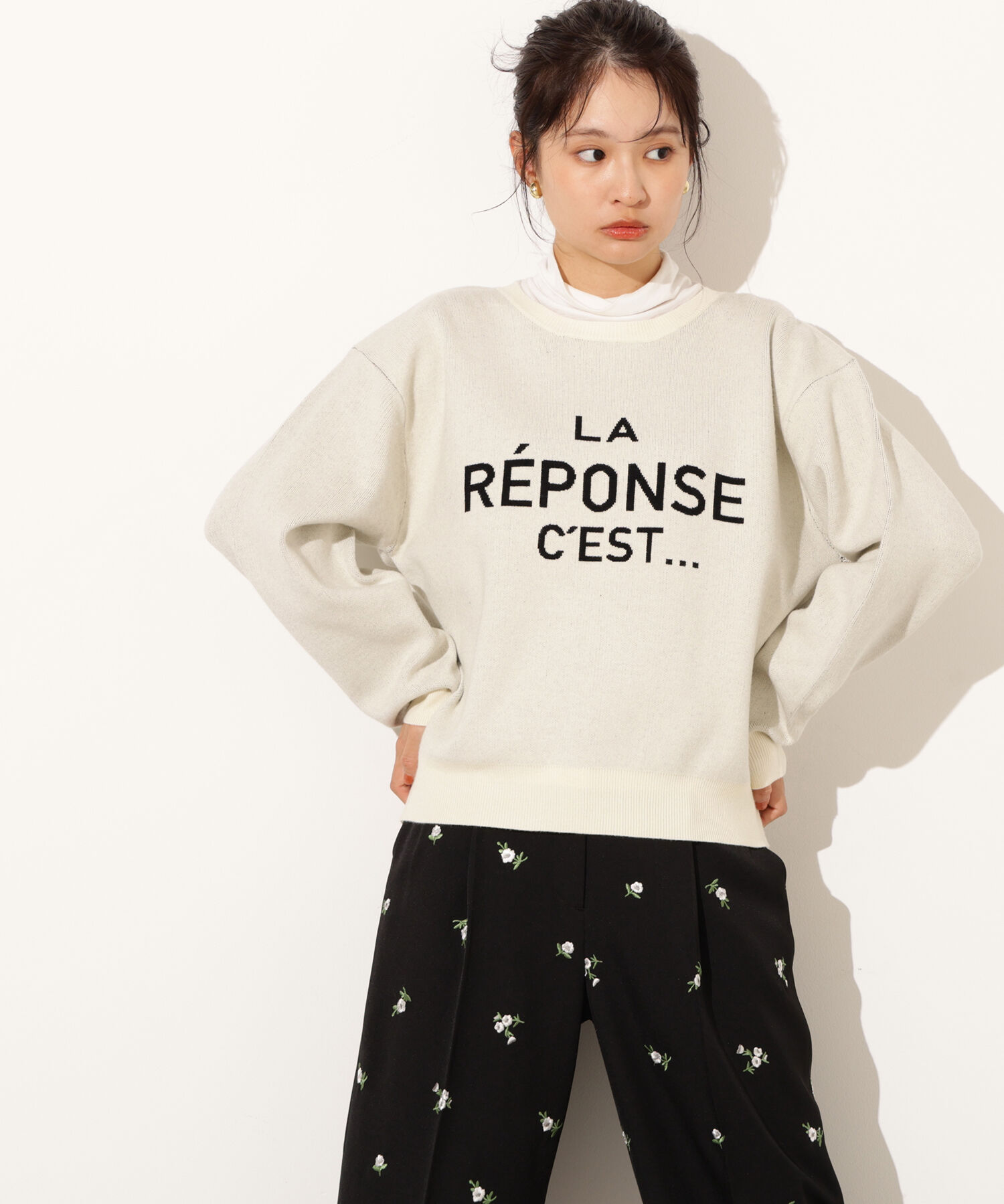  「フレンチロゴジャガードニット」|ニット・セーター|