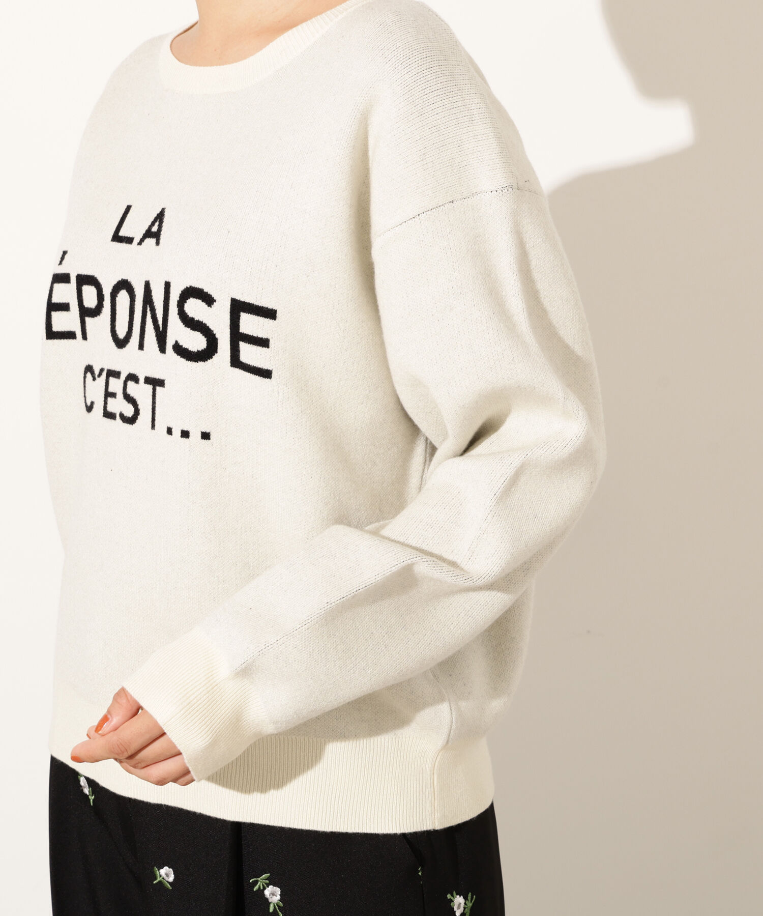  「フレンチロゴジャガードニット」|ニット・セーター|