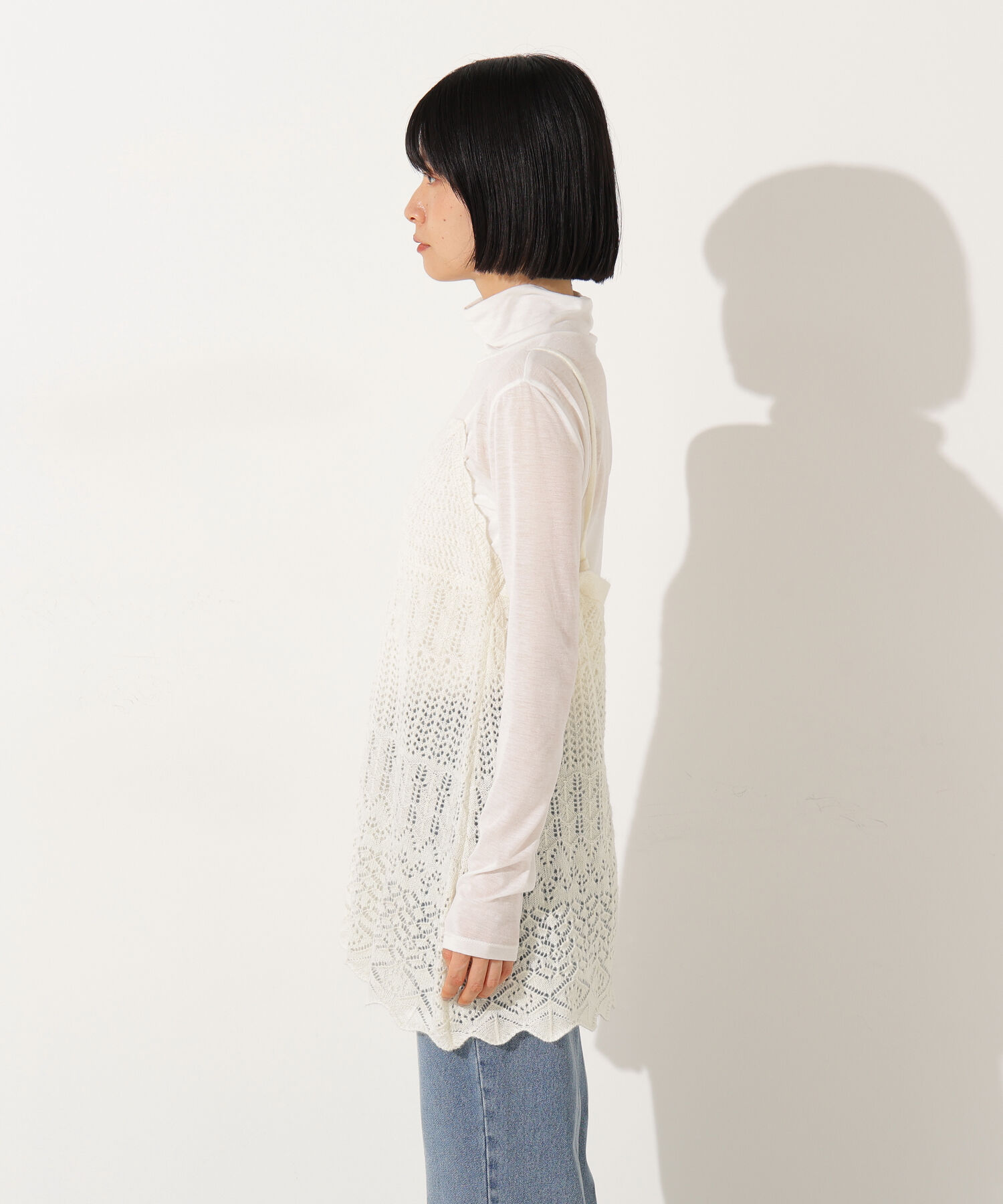  「カギアミ風ヘアリーニットビスチェ」|ニット・セーター|