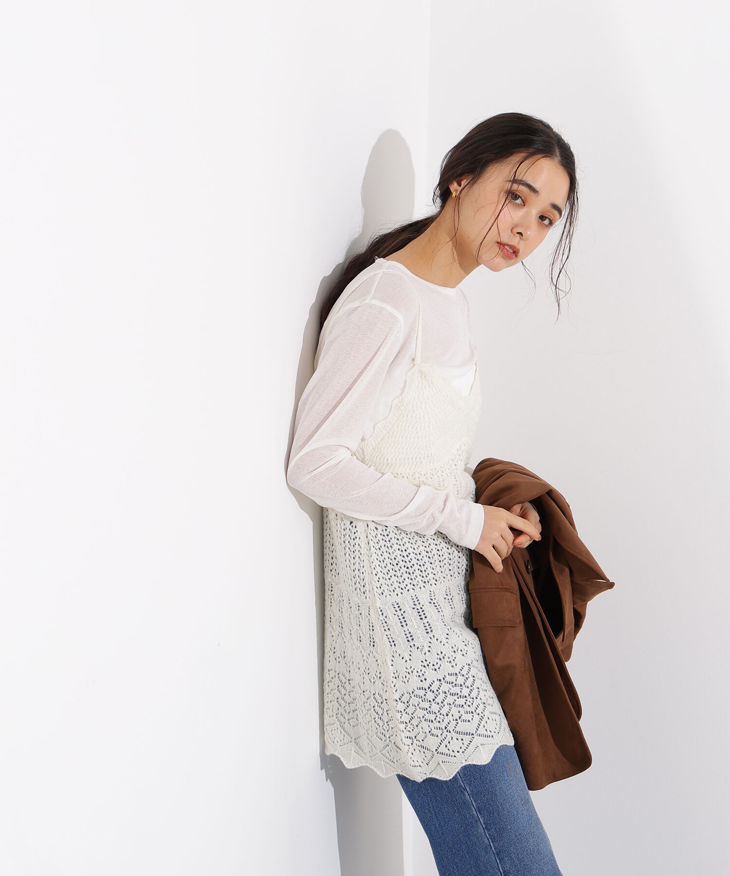  「カギアミ風ヘアリーニットビスチェ」|ニット・セーター|