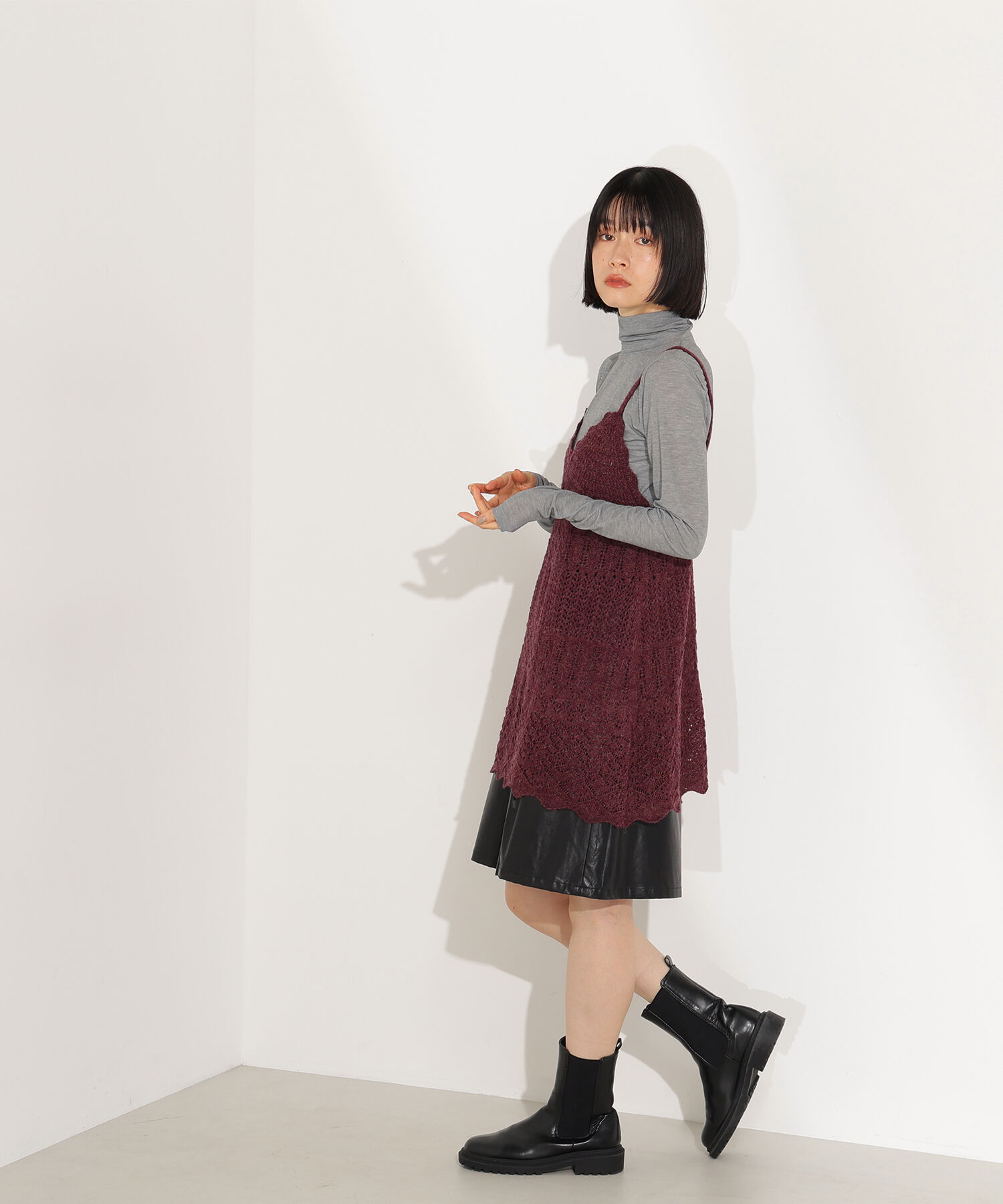  「カギアミ風ヘアリーニットビスチェ」|ニット・セーター|