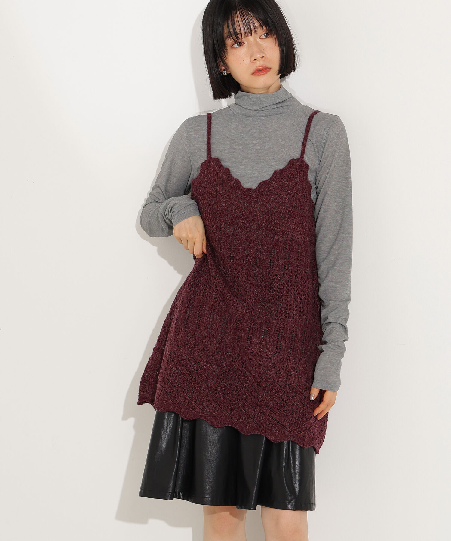  「カギアミ風ヘアリーニットビスチェ」|ニット・セーター|