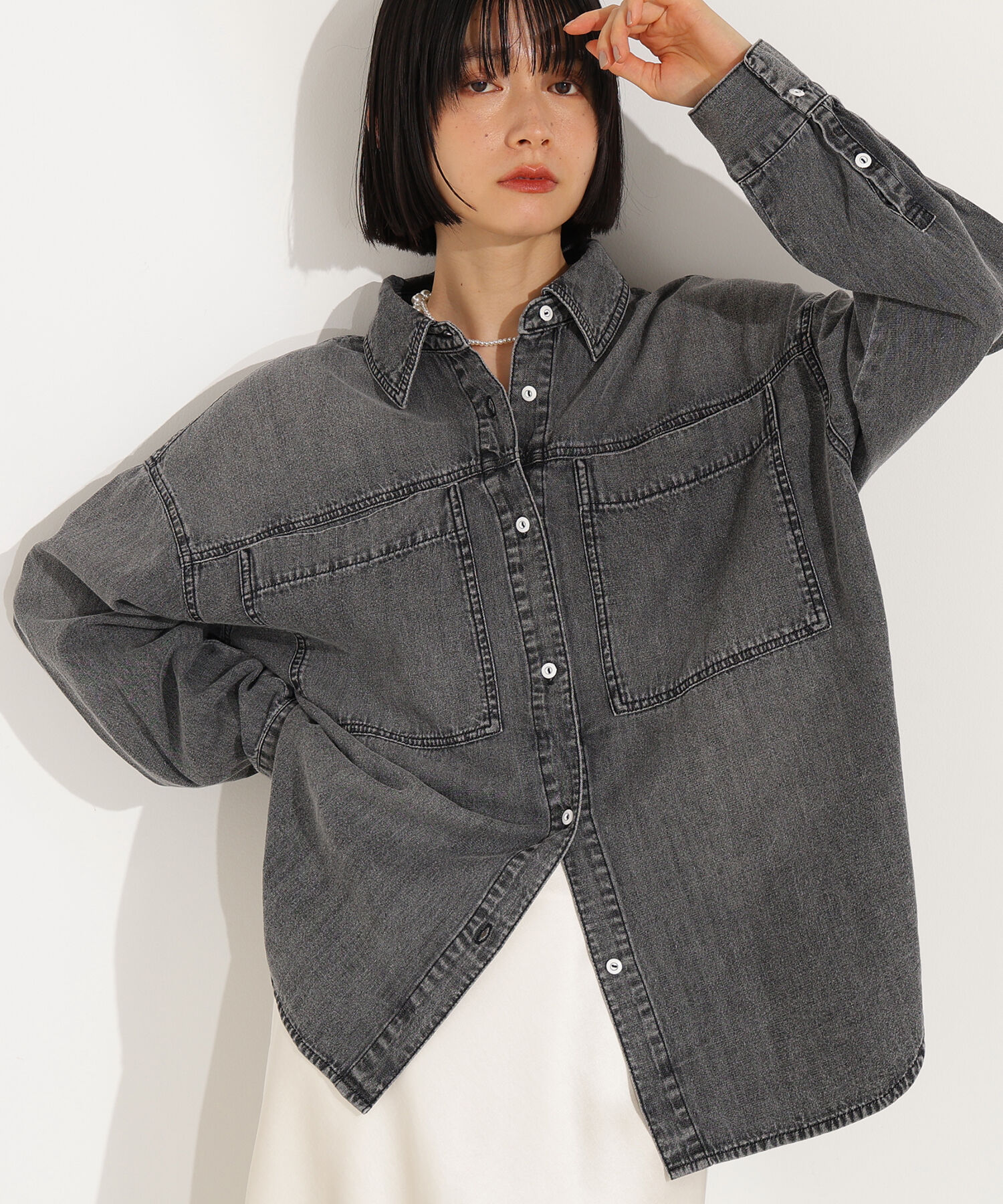  「デニムオーバーシャツ」|シャツ・ブラウス|
