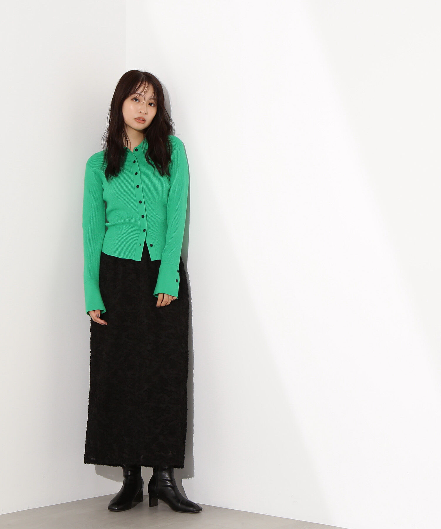  「カットジャガードナロースカート」|スカート|