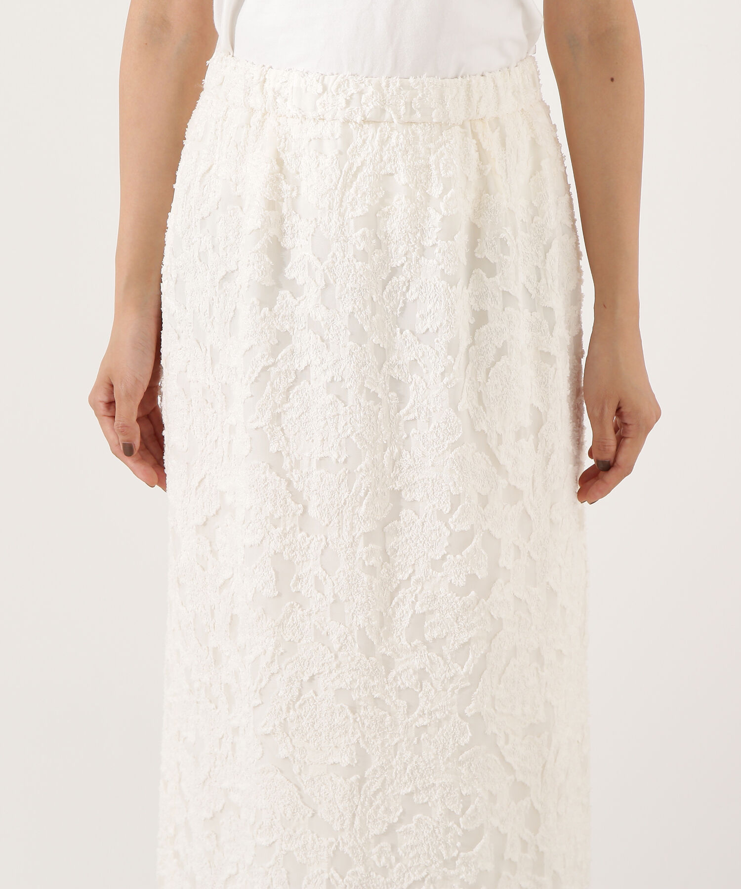  「カットジャガードナロースカート」|スカート|