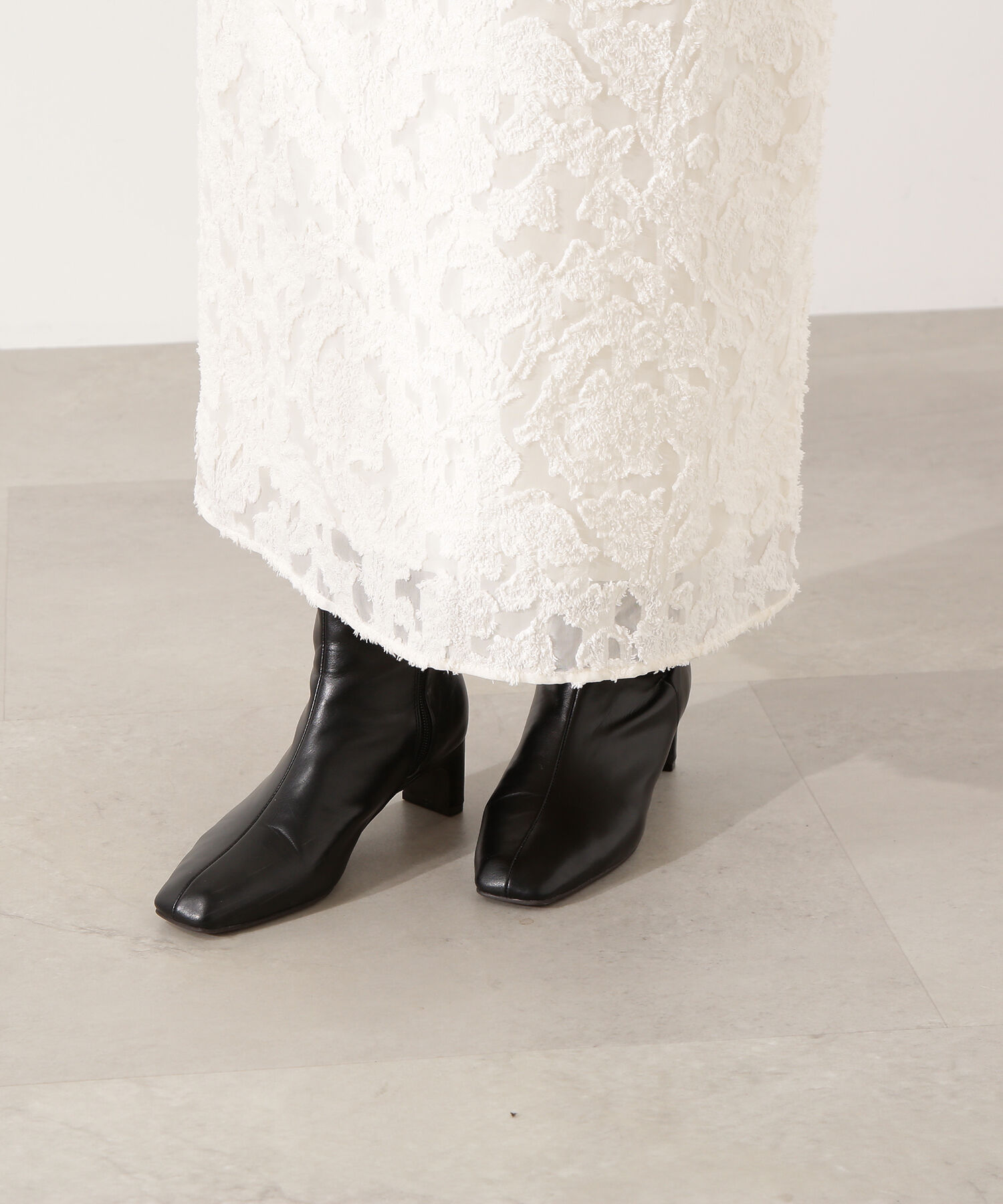  「カットジャガードナロースカート」|スカート|