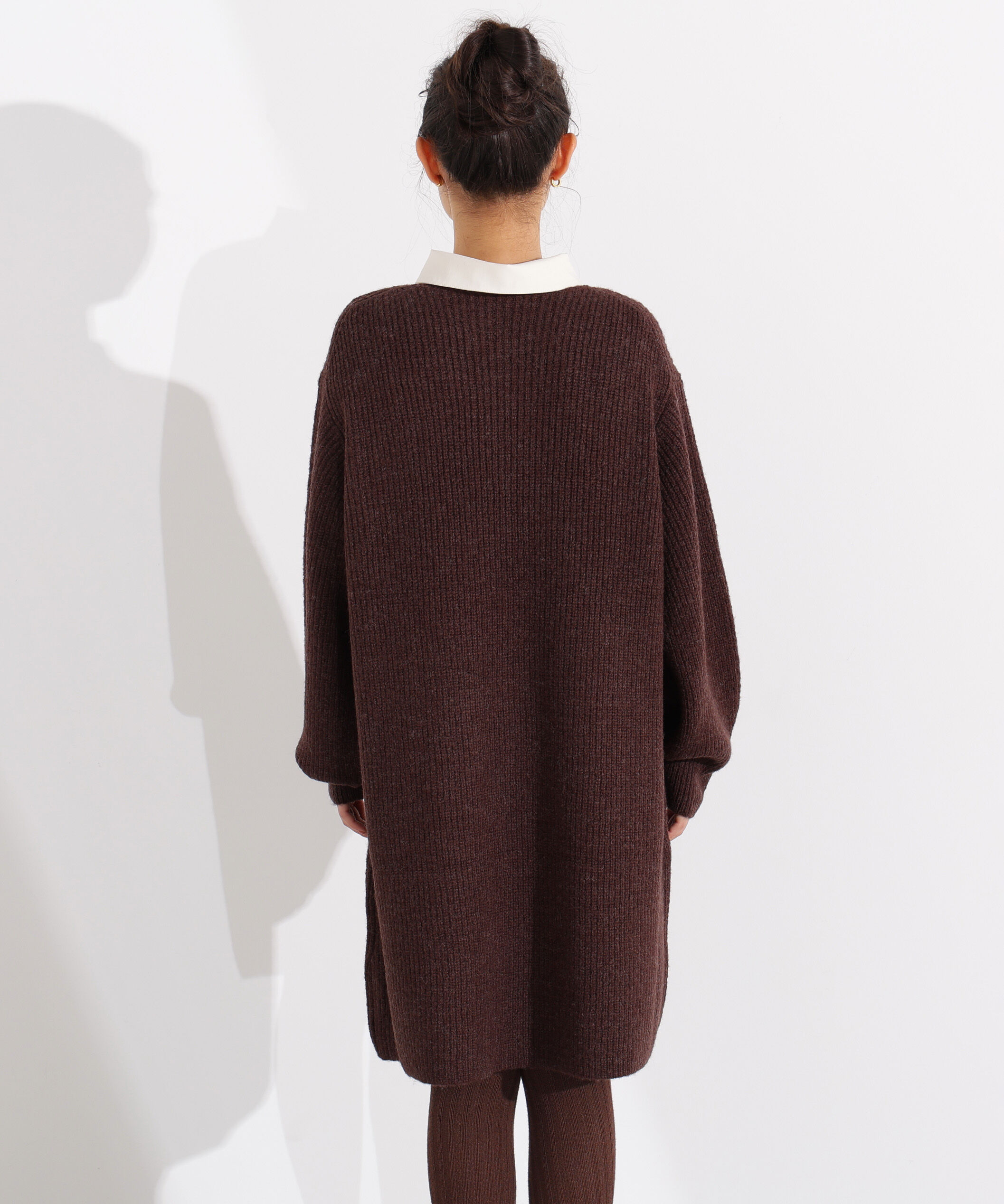  「襟付ミニニットワンピース」|スカート|